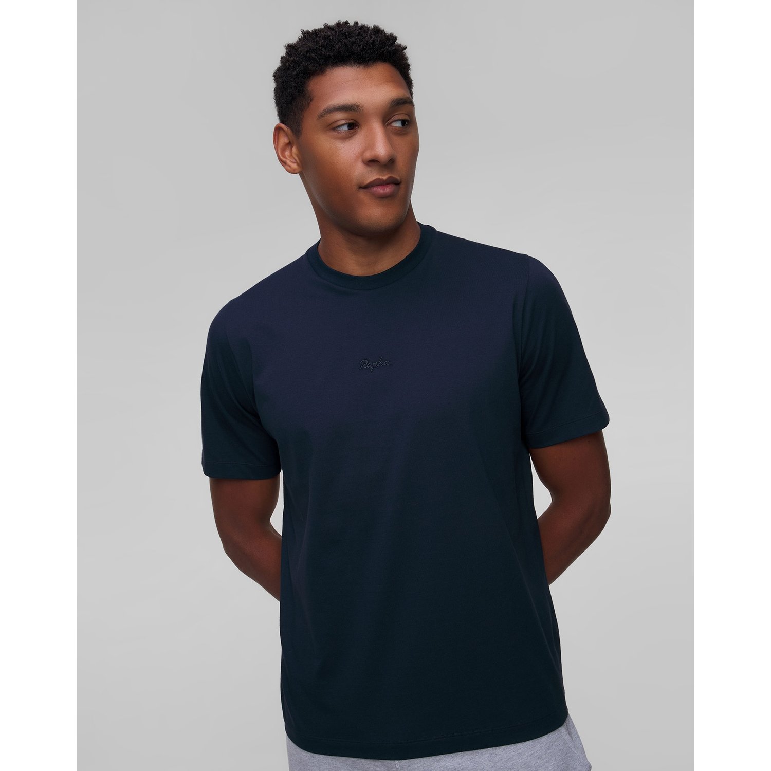 T-shirt Bawełniany Męski Rapha Granatowy