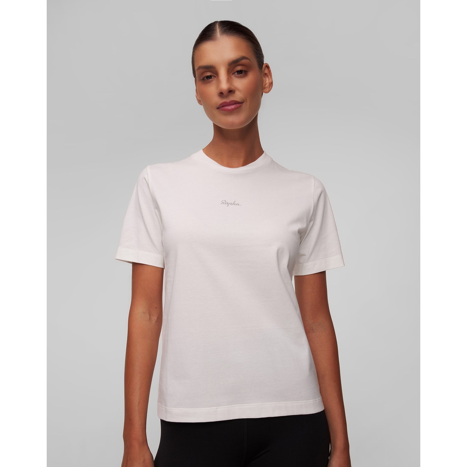 Biały T-shirt Bawełniany Damski Rapha