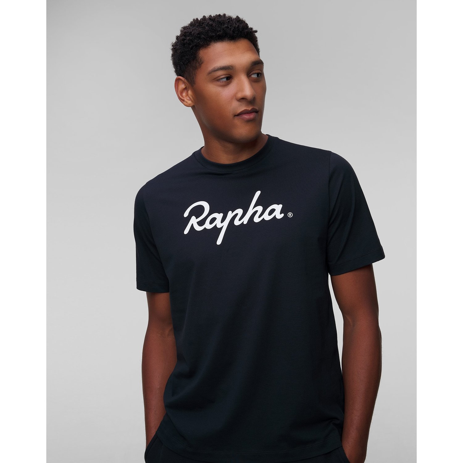 T-shirt Męski Z Logo Rapha Czarny