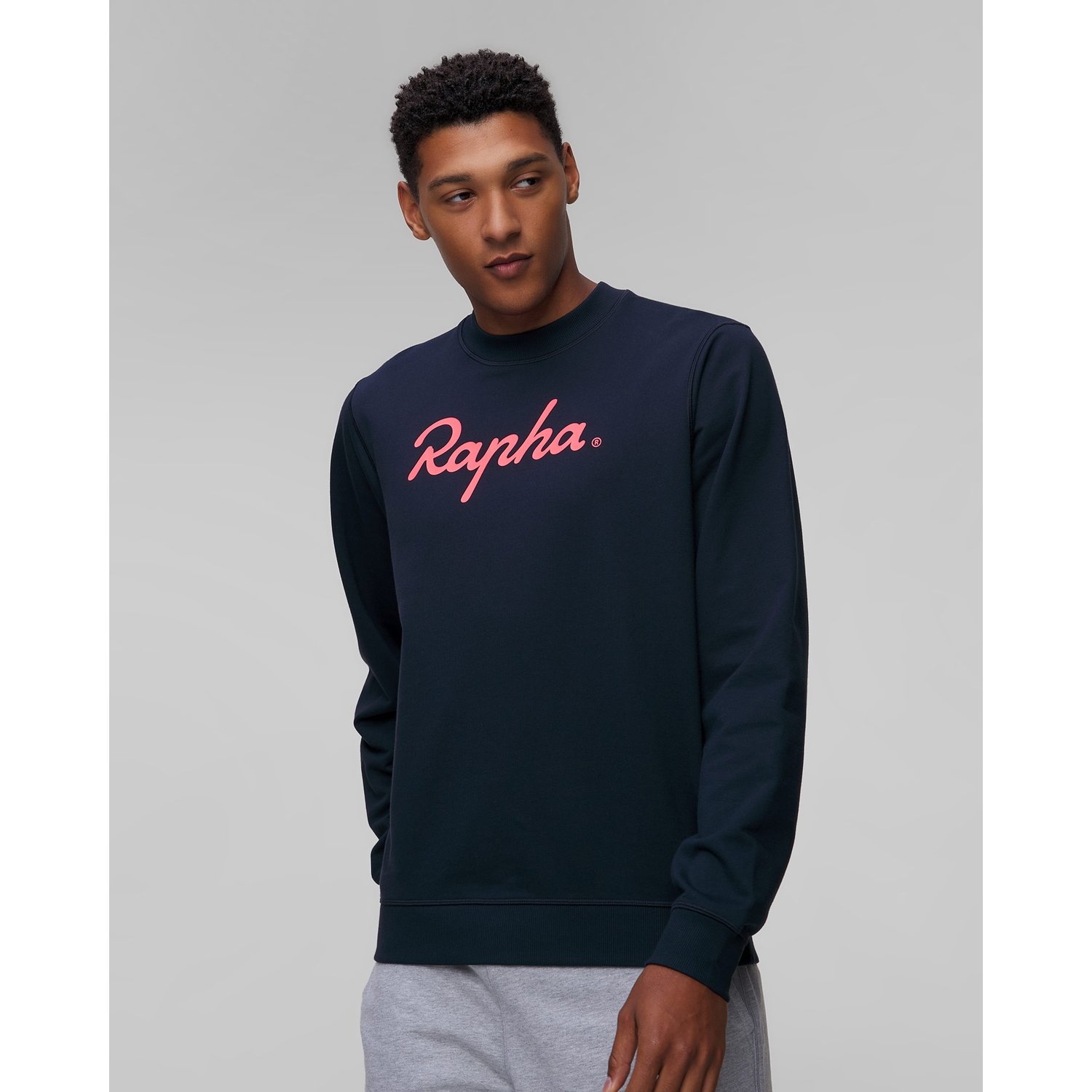Bluza Dresowa Z Logo Męska Rapha Granatowa