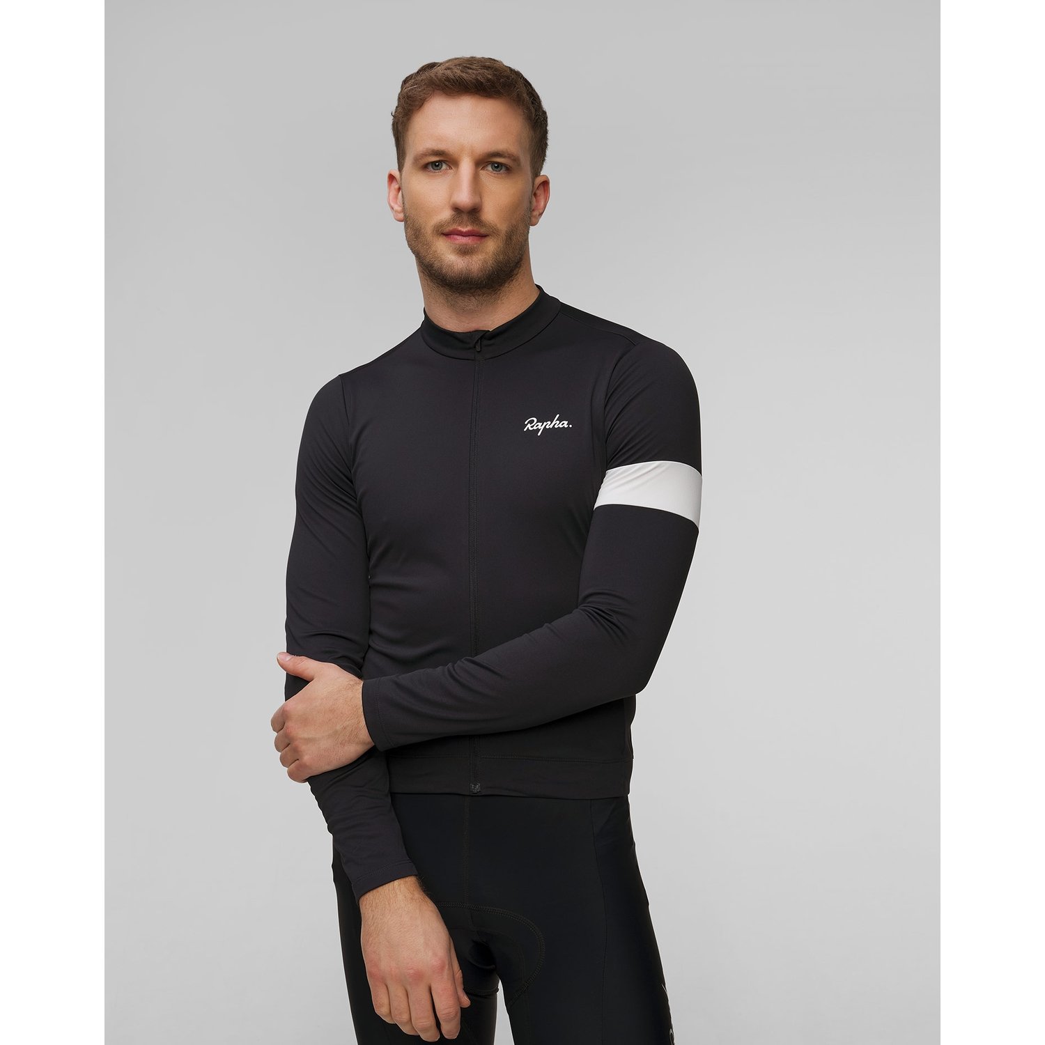 Longsleeve Rowerowy Męski Rapha Core Czarny