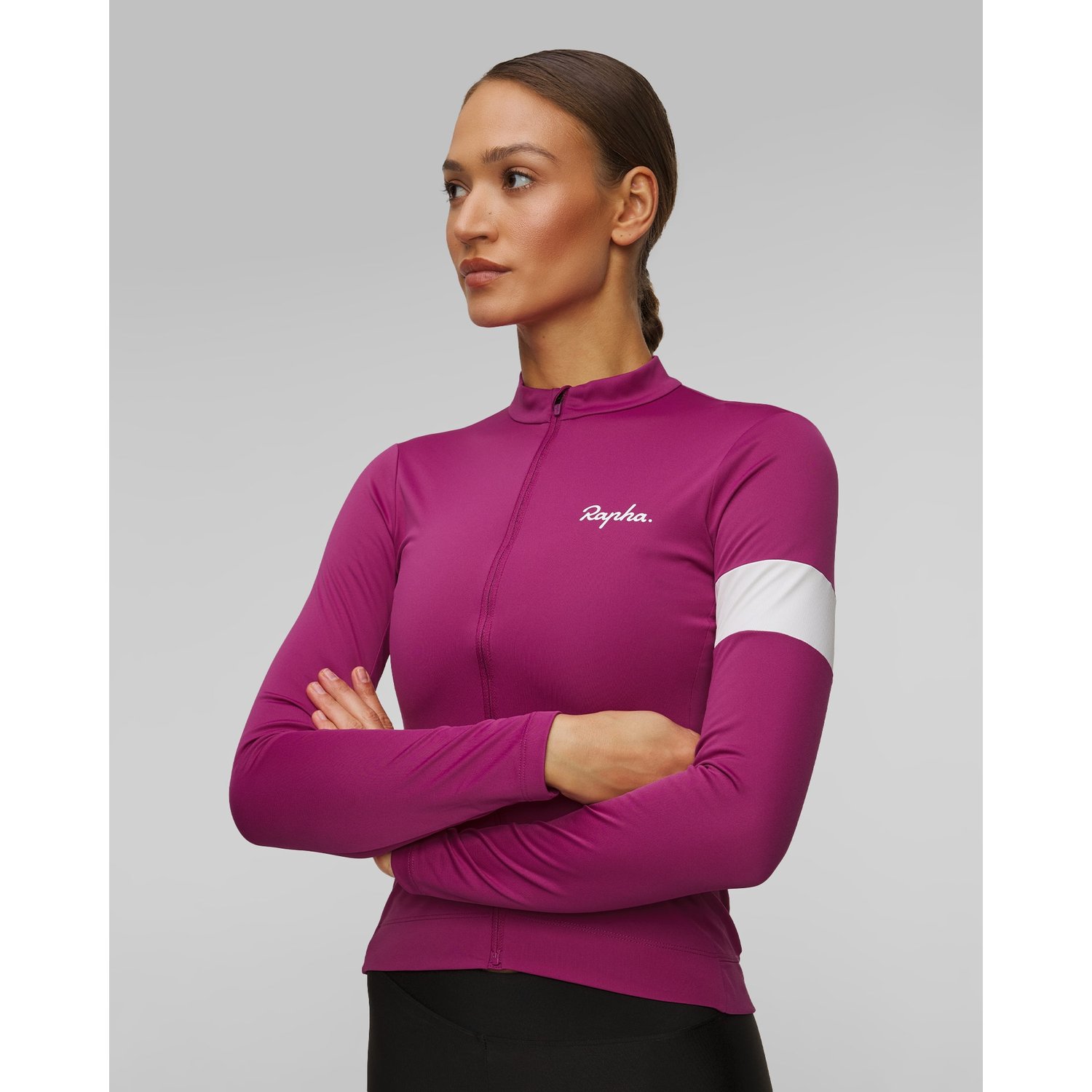 Longsleeve Rowerowy Damski Rapha Core Różowy