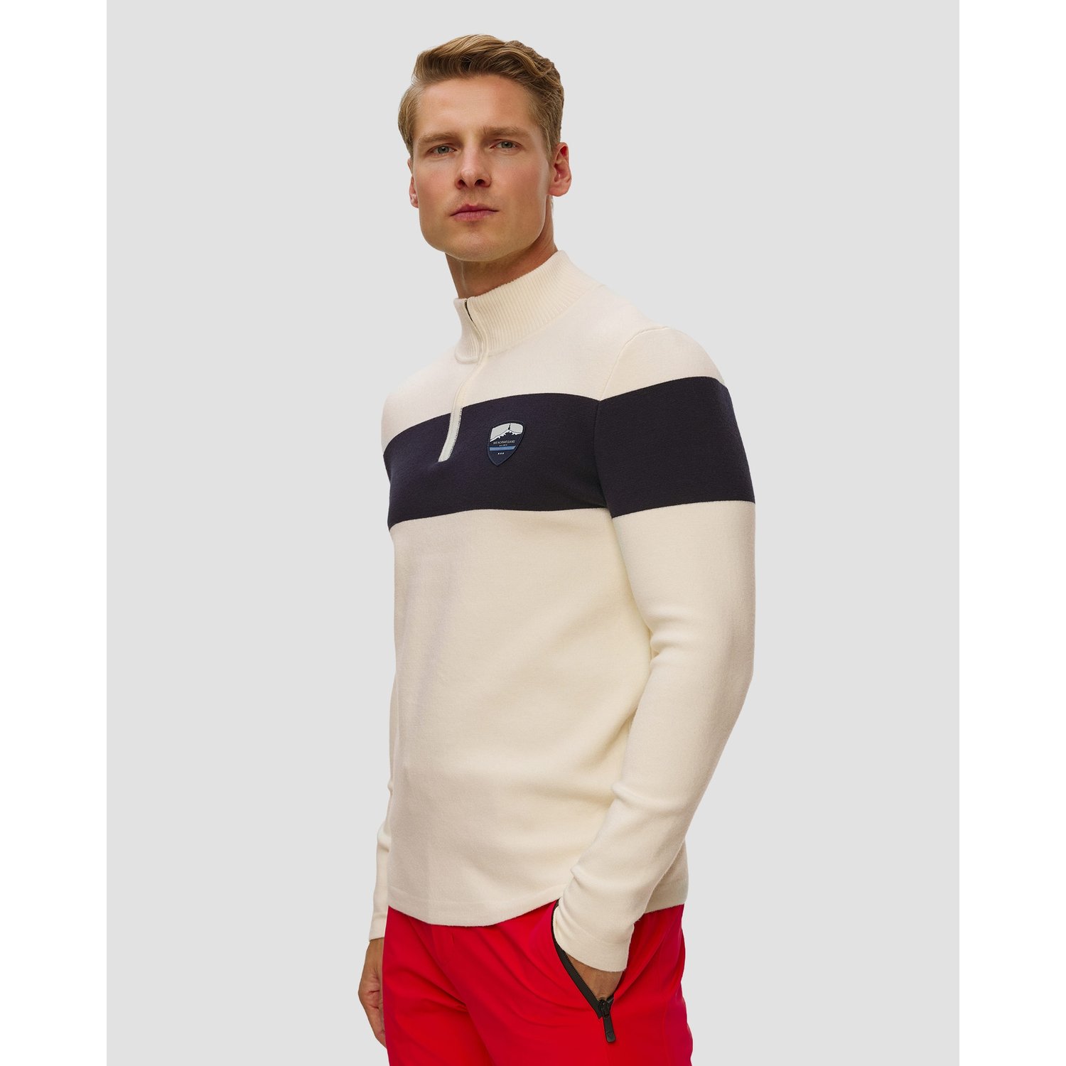 Wełniany Golf Męski We Norwegians Holmenkollen Zipup