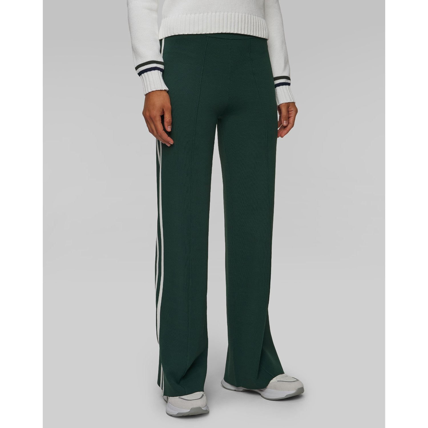 Zielone Spodnie Damskie The Upside Les Border Freya Knit Pant