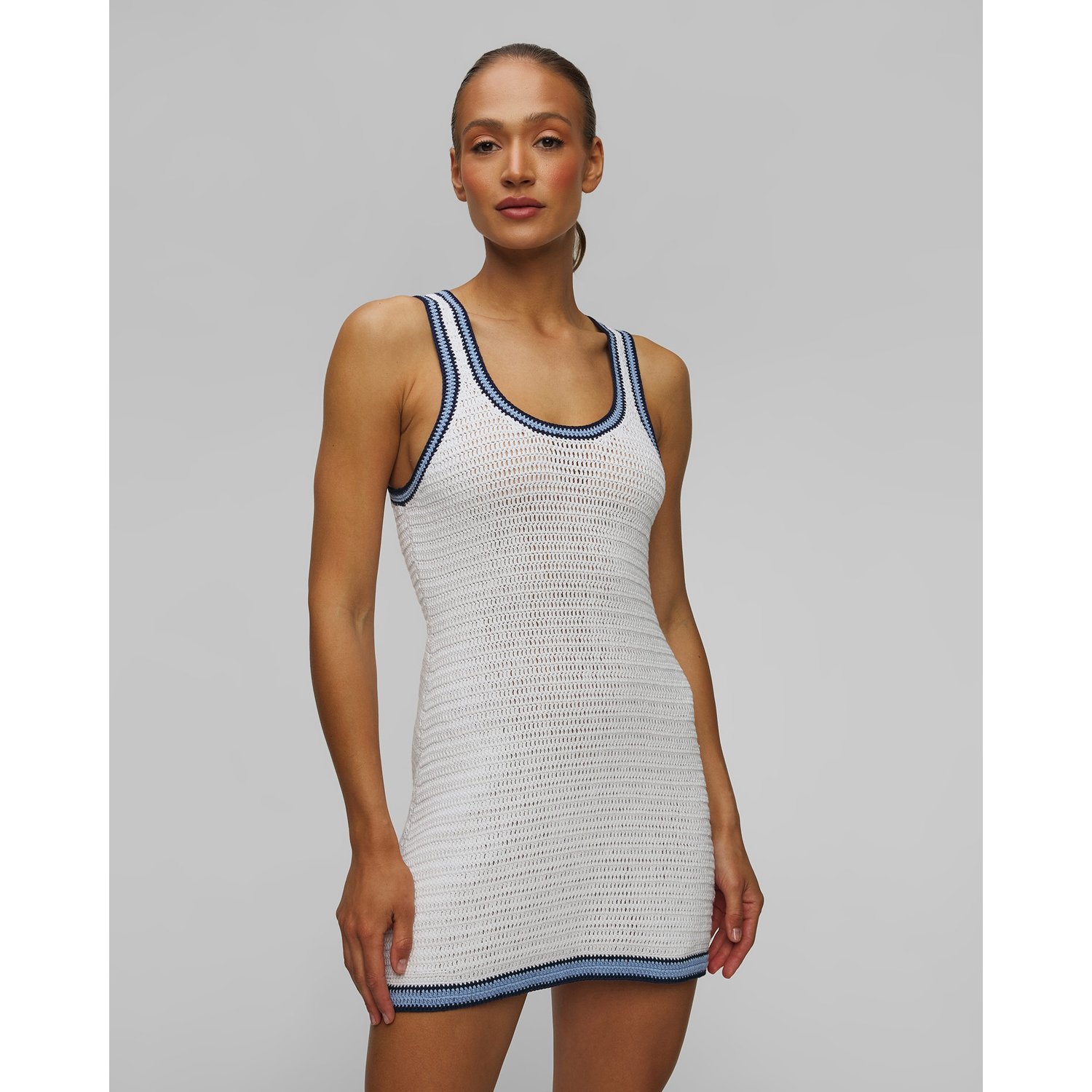 Biała Sukienka Damska The Upside Elsa Crochet Mini Dress