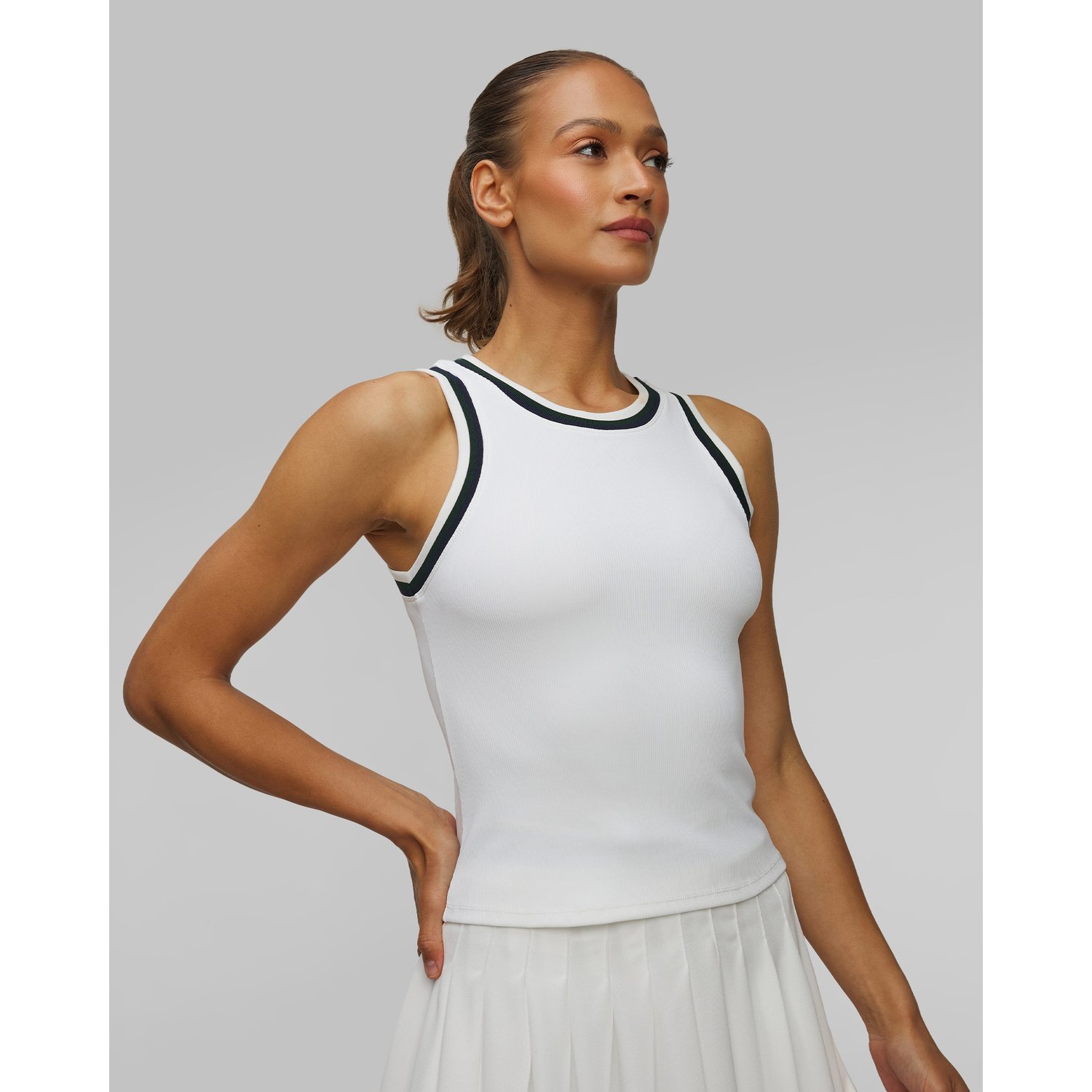Biały Top Damski The Upside Kirsty Rib Tank Top