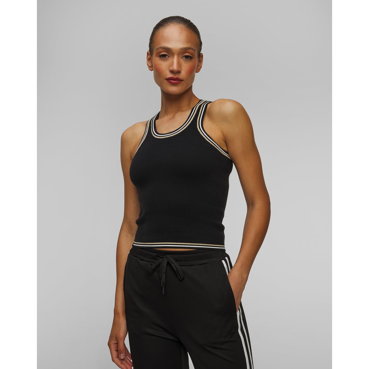 Czarny Top Damski The Upside Mimi Knit Tank