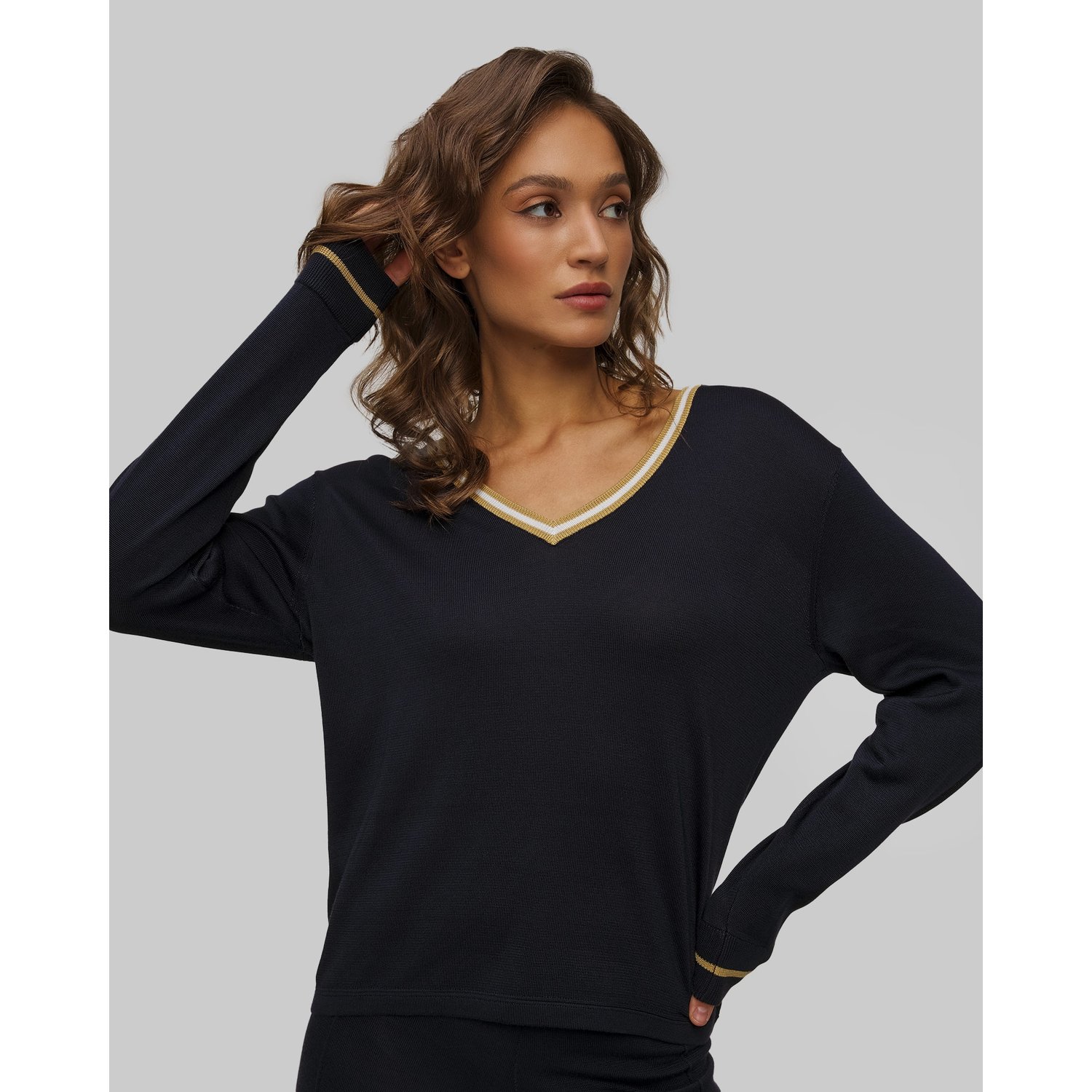 Granatowy Longsleeve Damski The Upside Greenwich Lena
