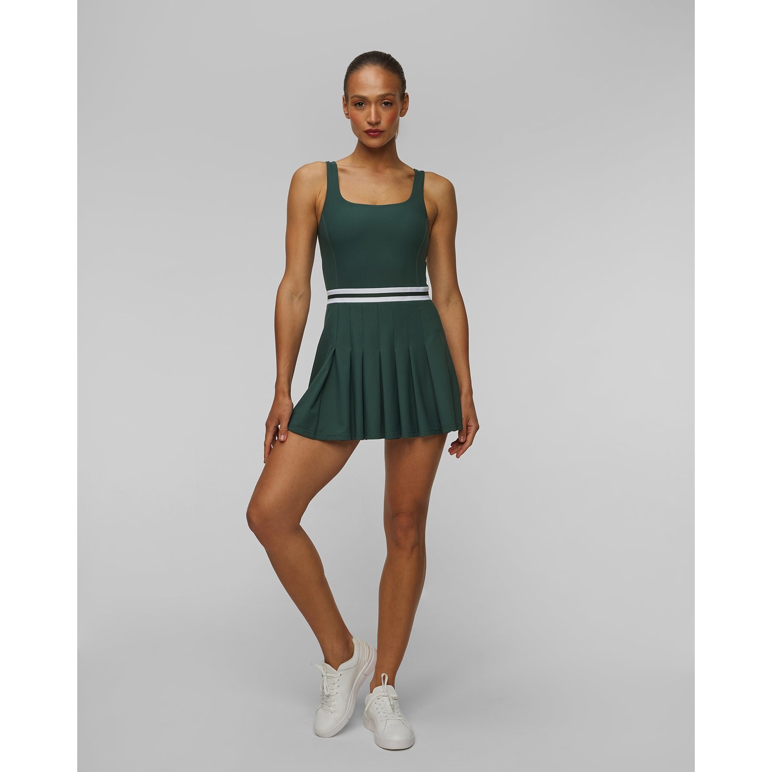 Zielona Sukienka Damska The Upside Peached Lucette Pleated Dress