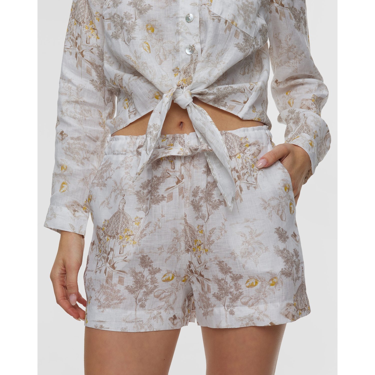 Szorty Lniane Damskie Positano Couture Sisma