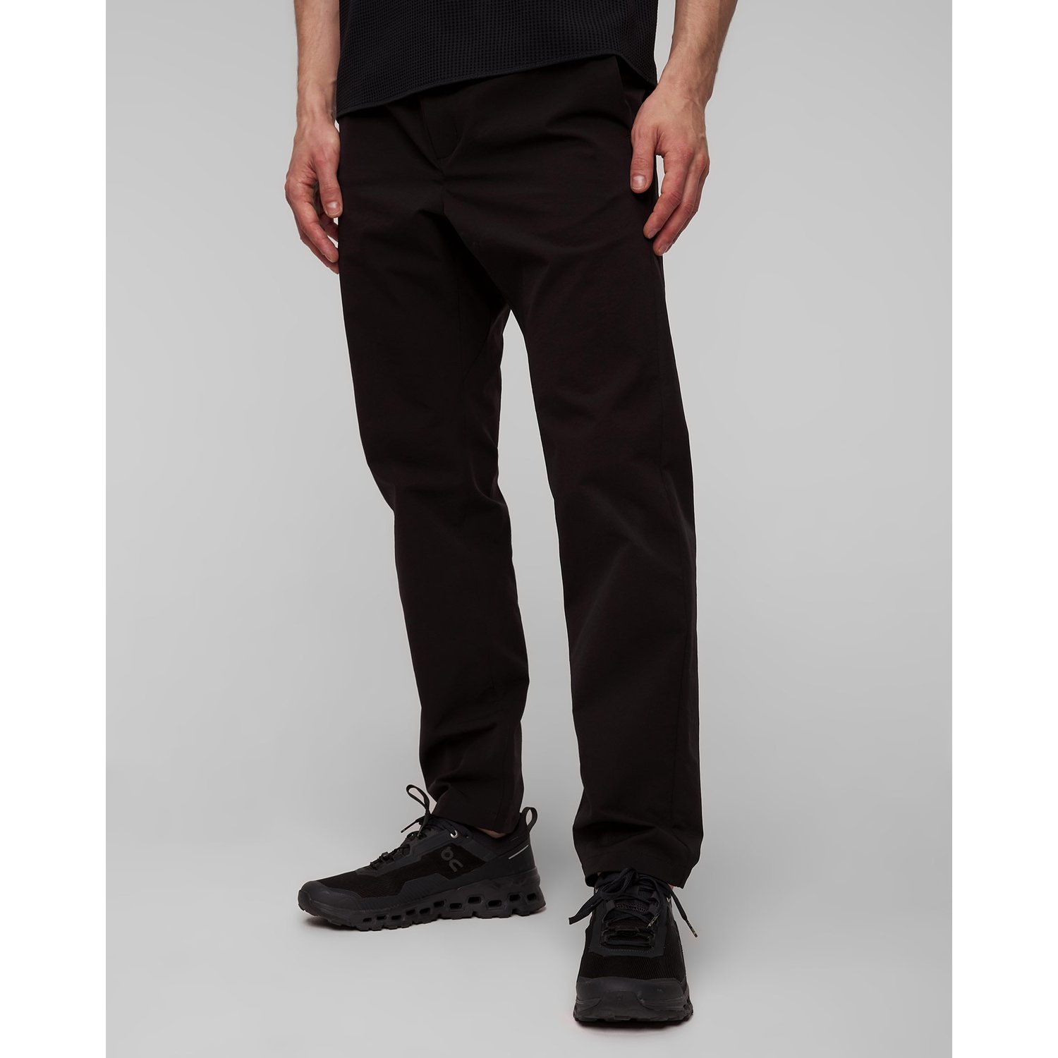 Czarne Spodnie Męskie Goldwin Slim Tapered Stretch Pants
