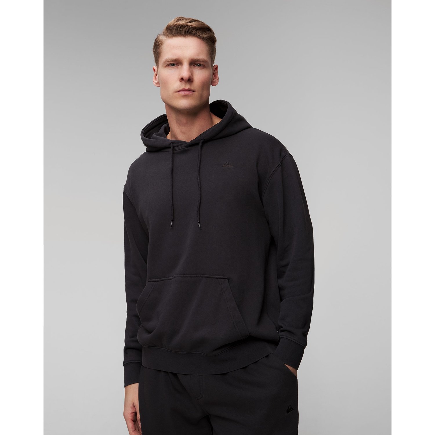 Czarna Bluza Męska Quiksilver Salt Water Hoodie