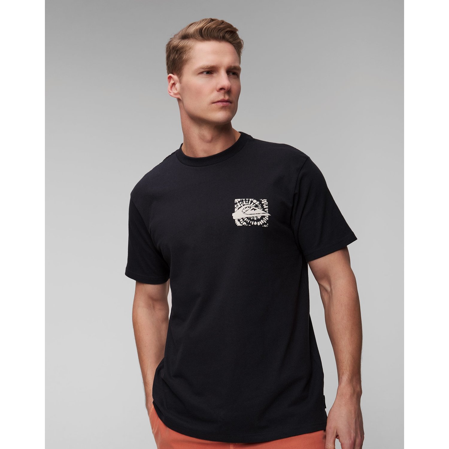 Czarny T-shirt Męski Quiksilver Hurricane Or Hippie Moe