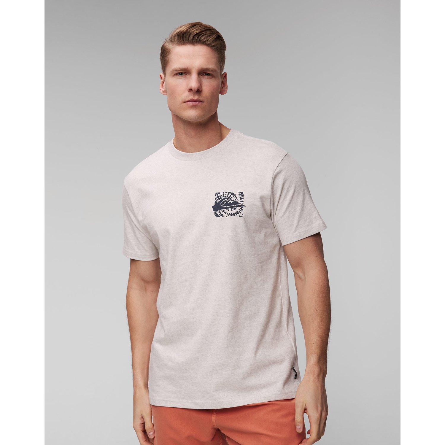 Biały T-shirt Męski Quiksilver Hurricane Or Hippie Moe