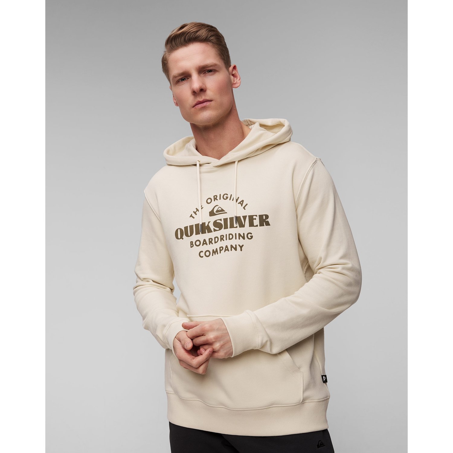 Beżowa Bluza Męska Quiksilver Tradesmith Hoodie