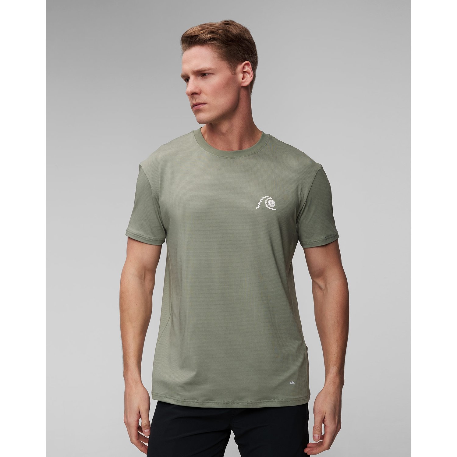 Zielony T-shirt Męski Quiksilver Lap Time Ss Tee