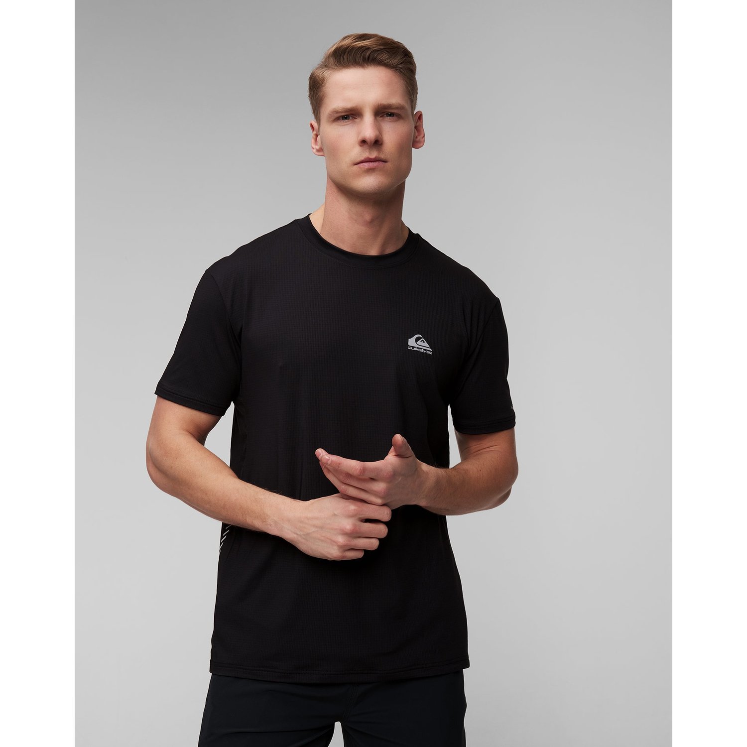 Czarny T-shirt Męski Quiksilver Lap Time Ss Tee