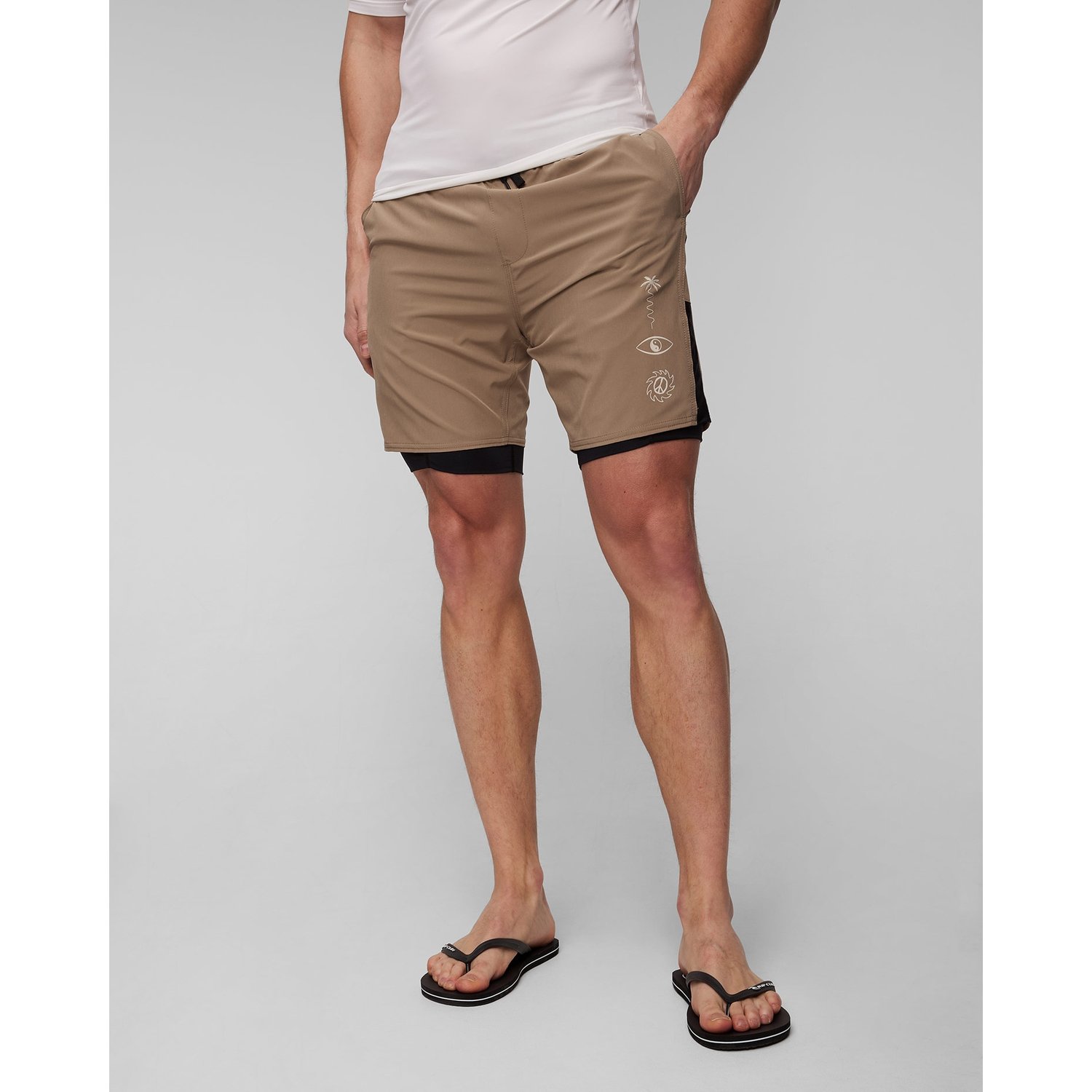 Beżowe Spodenki Męskie Quiksilver Omni Training Short 17
