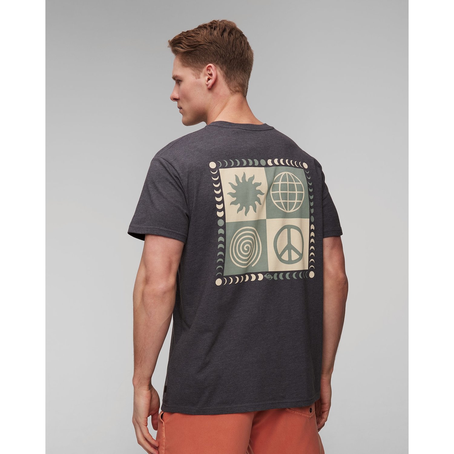 Szary T-shirt Męski Quiksilver Peace Phase Ss Tee