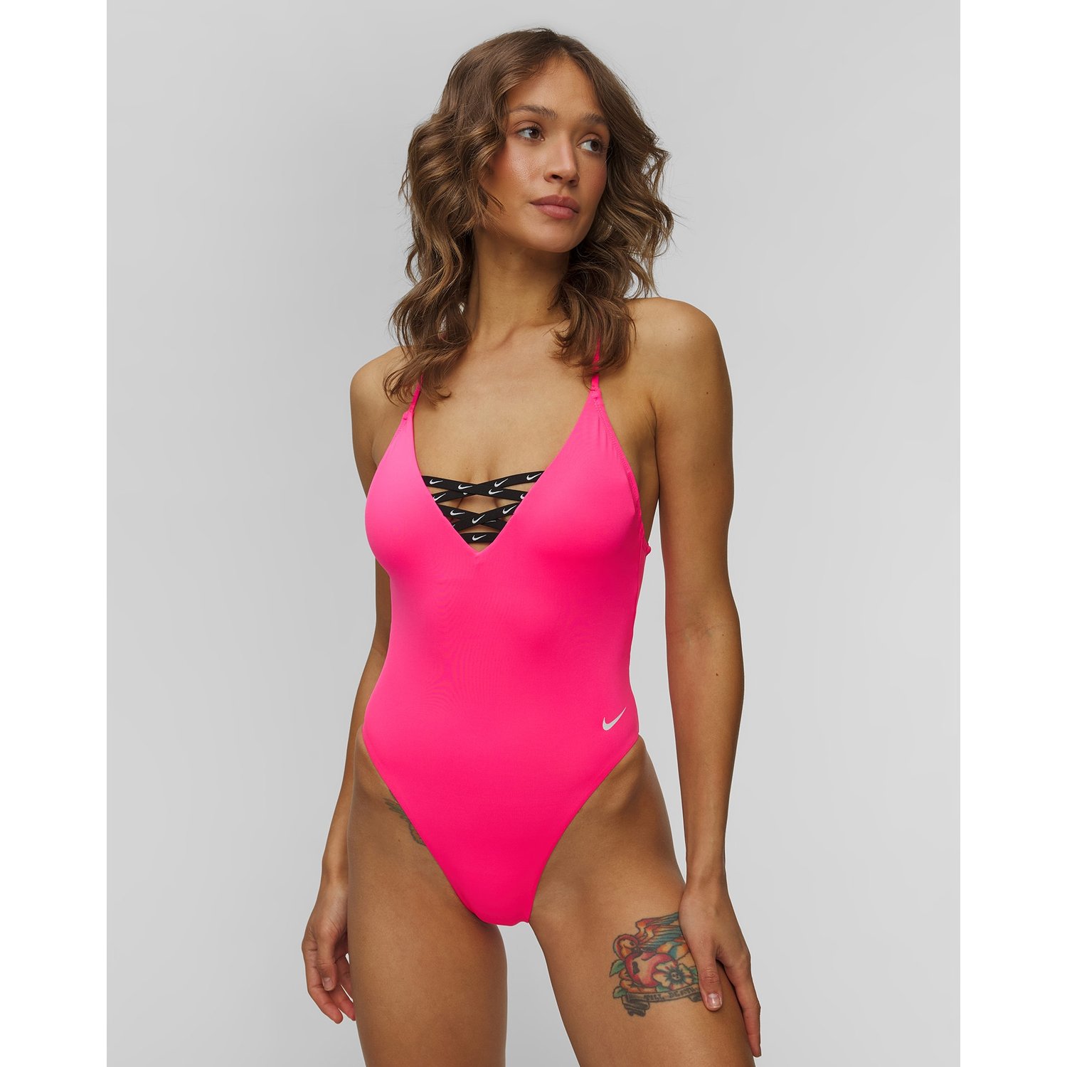 Różowy Jednoczęściowy Strój Kąpielowy Damski Nike Swim Icon Nike Sneakerkini 2.0 Crossback One Piece