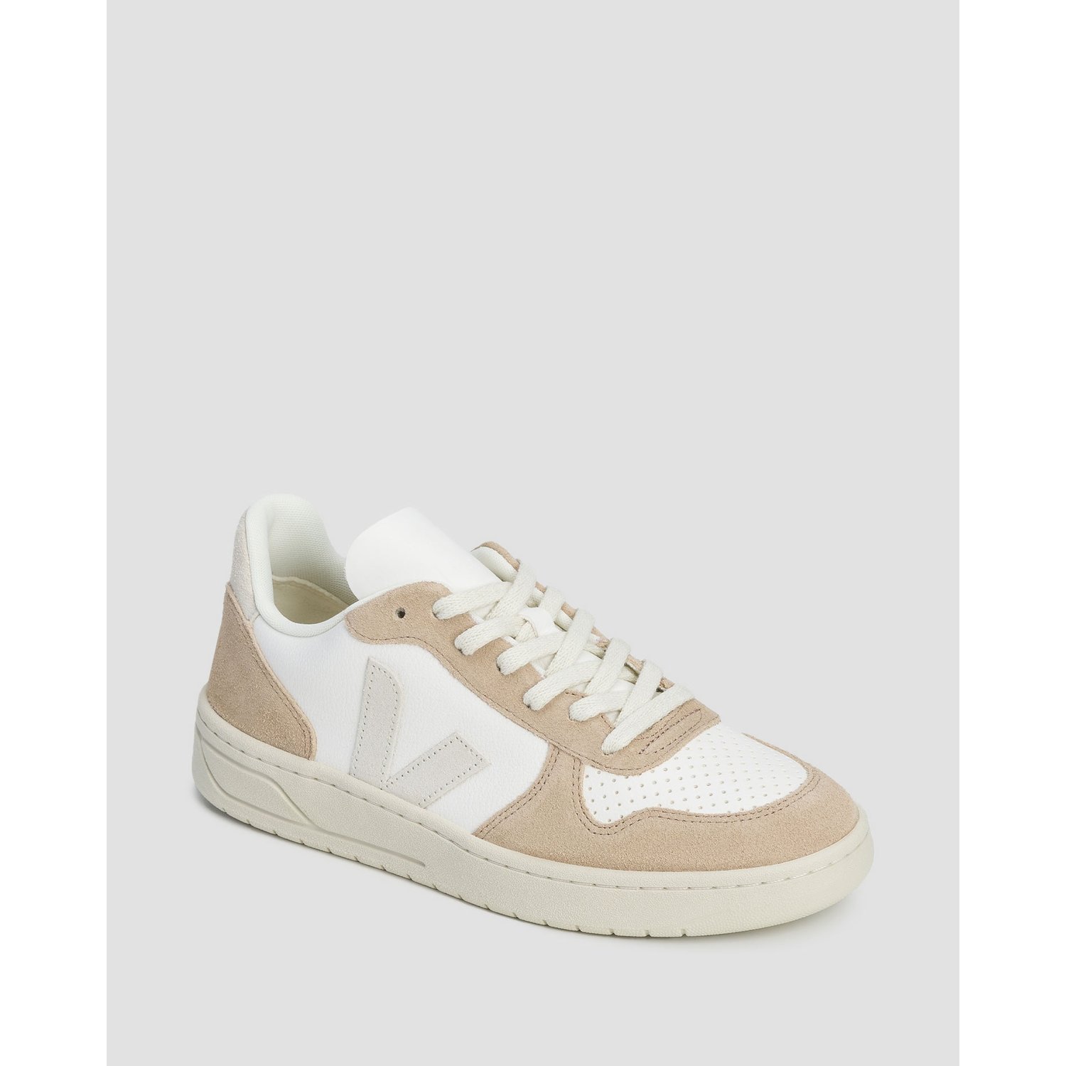 Buty Skórzane Damskie Veja V-10 Białe