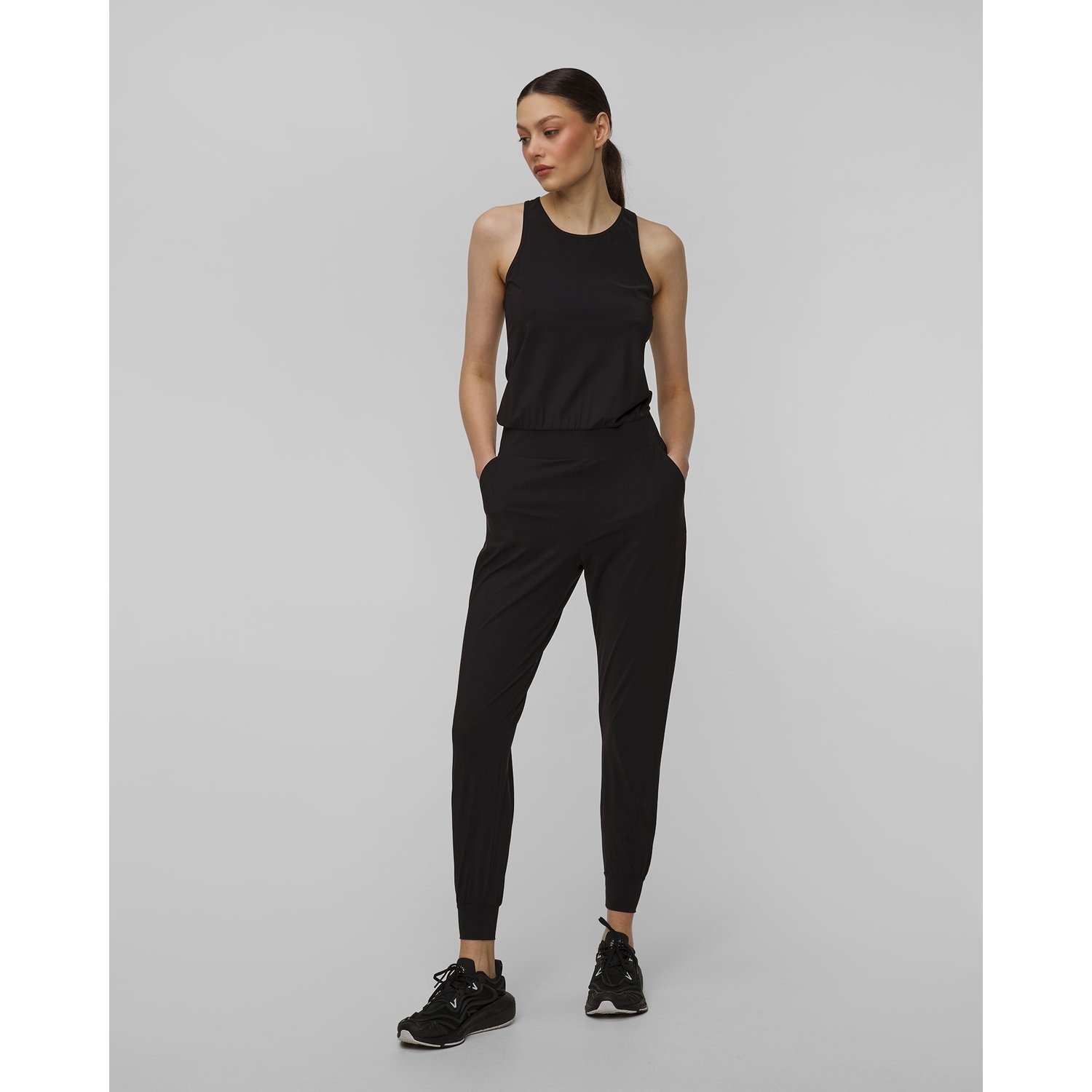 Czarny Kombinezon Damski Casall Weekend Jumpsuit Racerback
