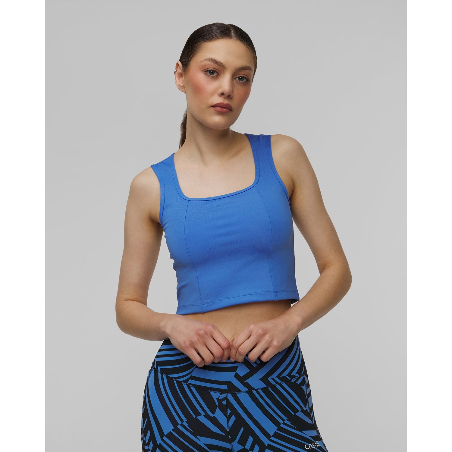 Top Sportowy Damski Casall Edge Crop Top Niebieski