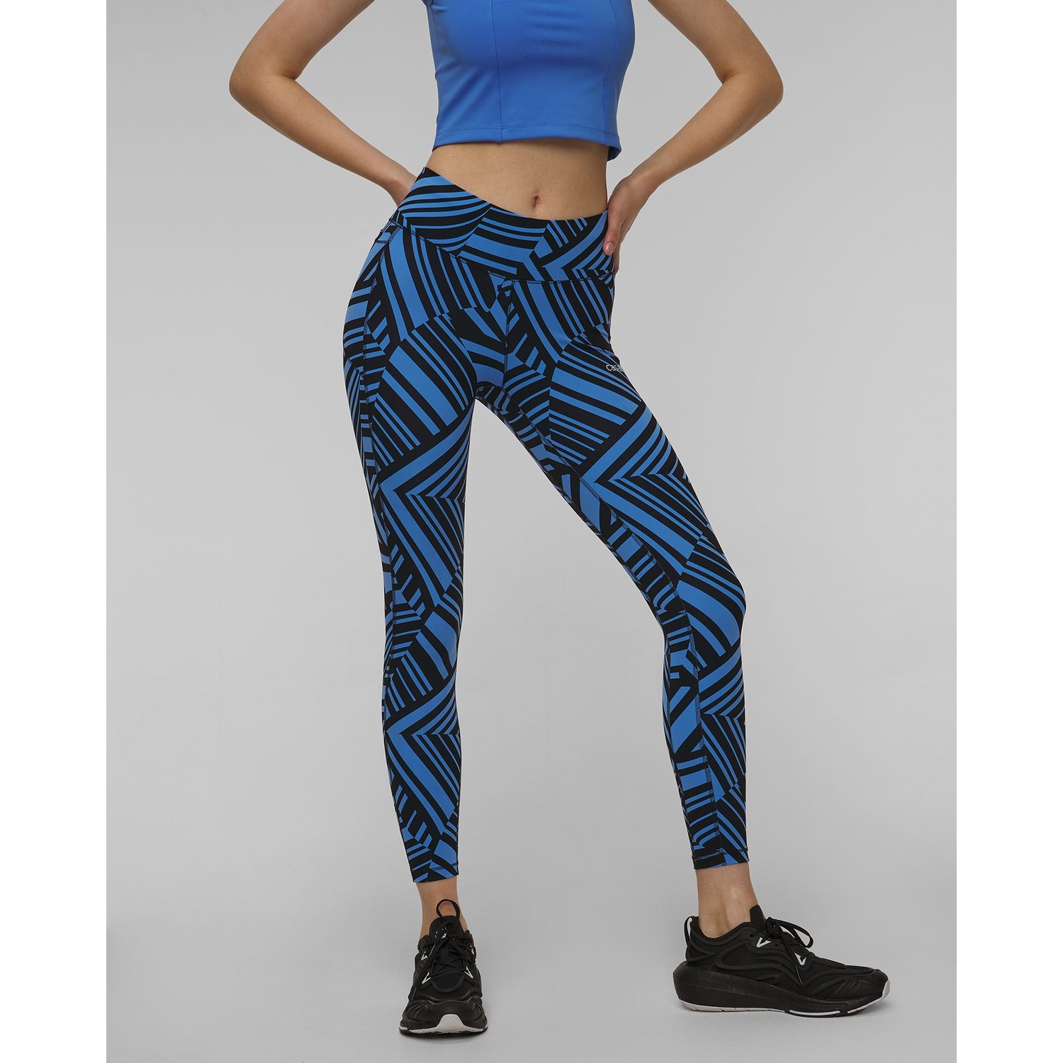 Leginsy Damskie Casall Essential Printed Tights Niebiesko-czarne