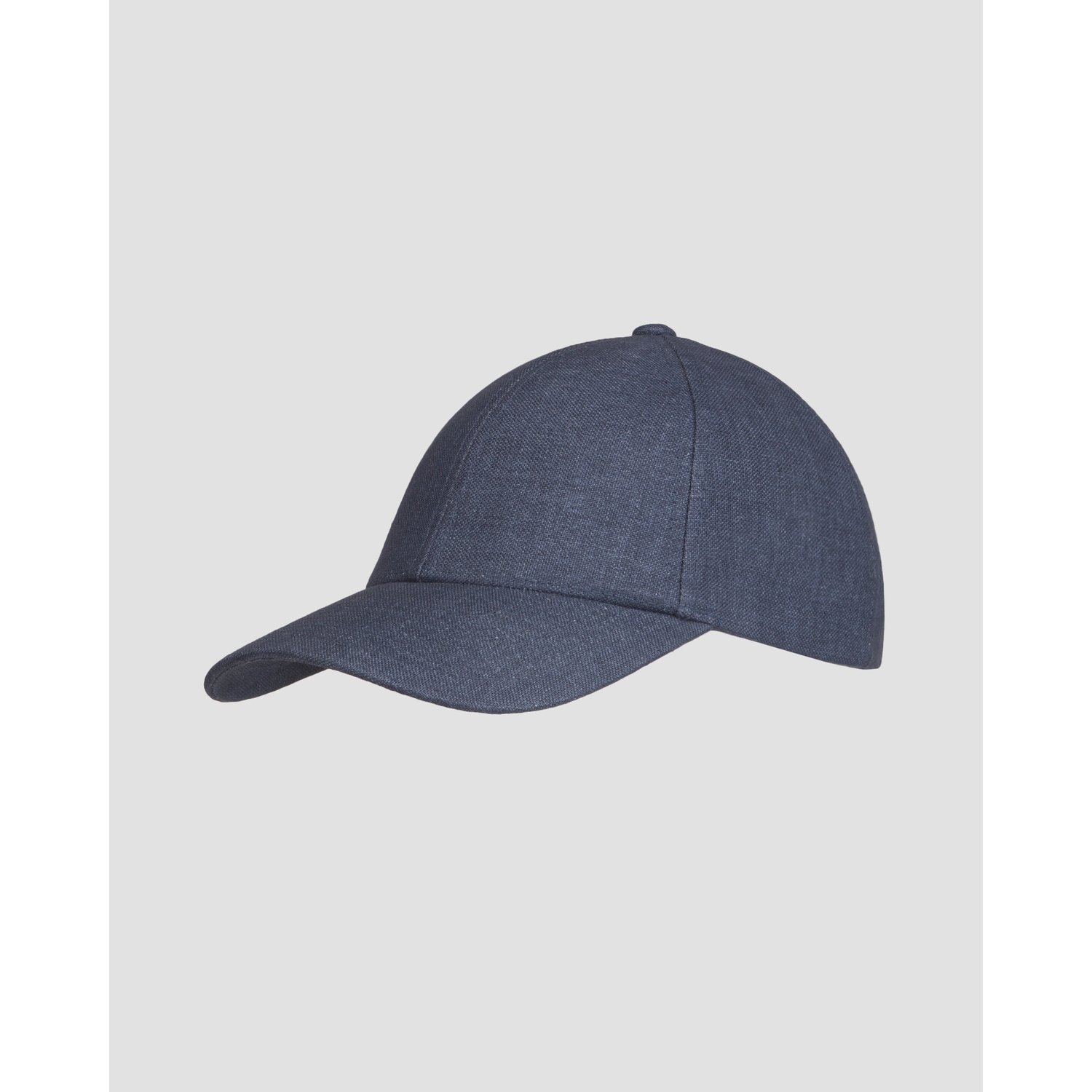 Niebieska Lniana Czapka Z Daszkiem Varsity Linen