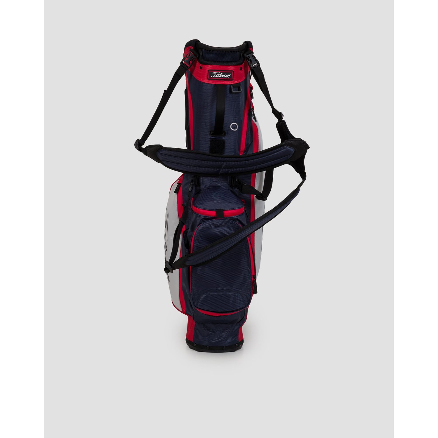 Granatowo-biało-czerwona Torba Golfowa Titleist Players 4 Stand Stadry