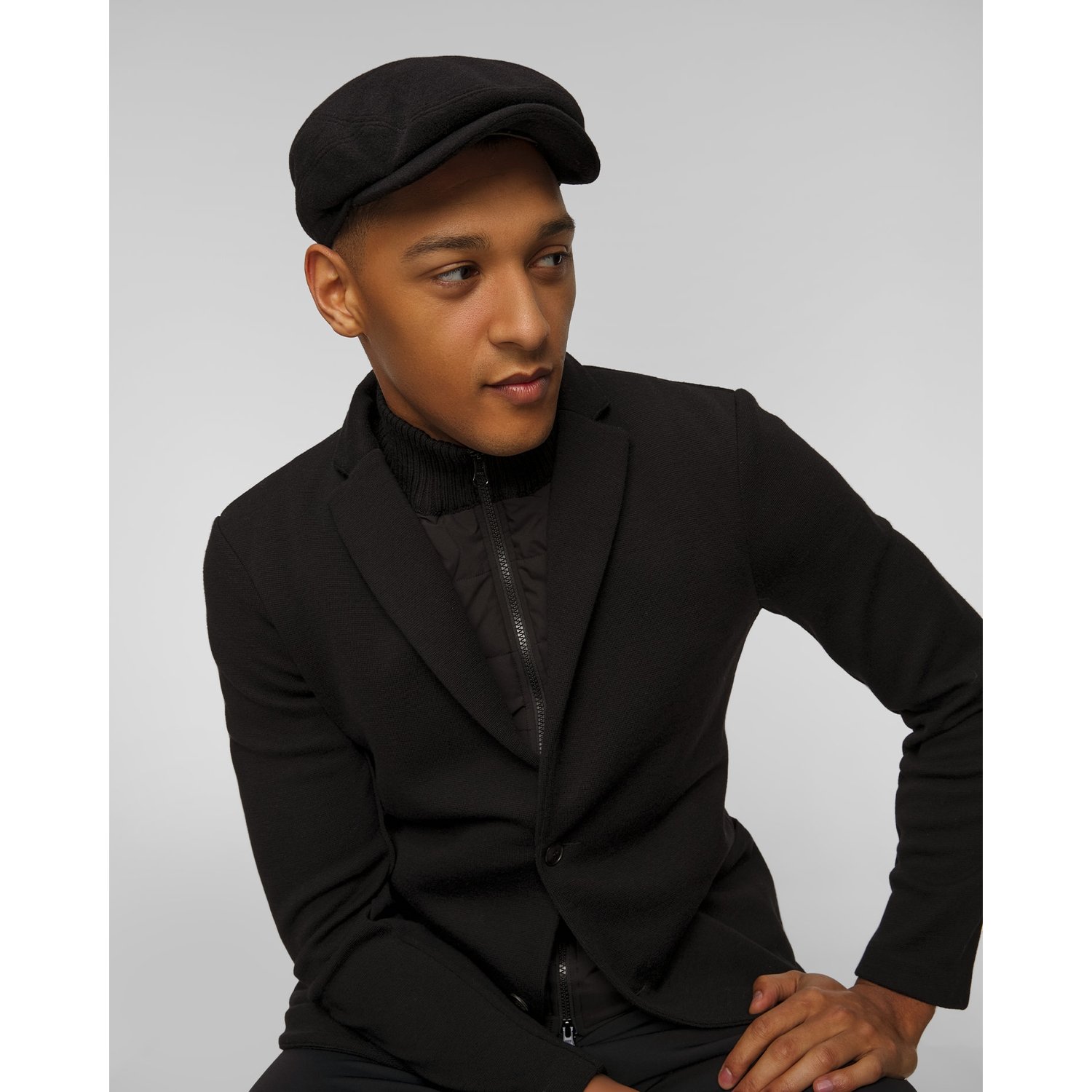 Kaszkiet Wełniany Męski Stetson Driver Cap Wool Cashmere Czarny