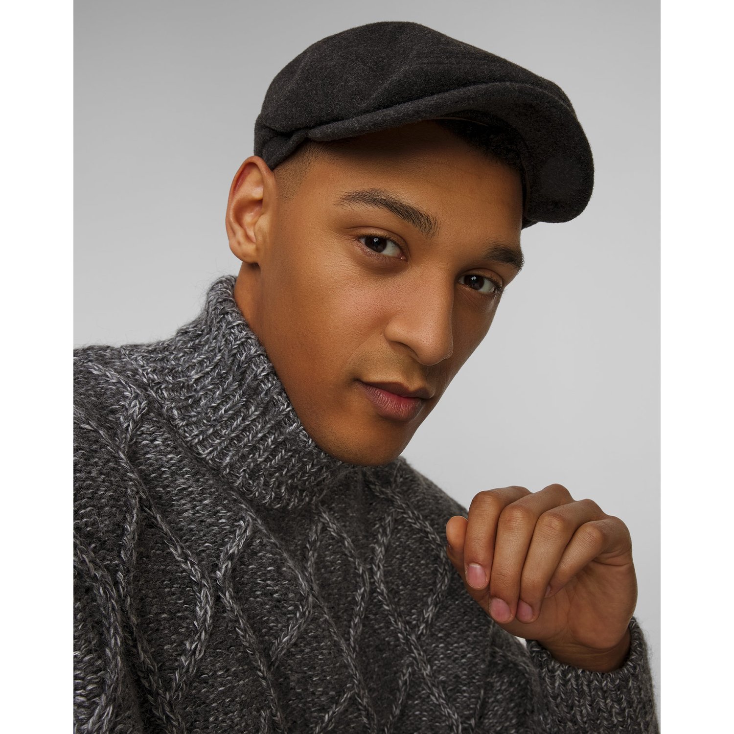 Kaszkiet Wełniany Męski Stetson Driver Cap Wool Cashmere Ciemnoszary