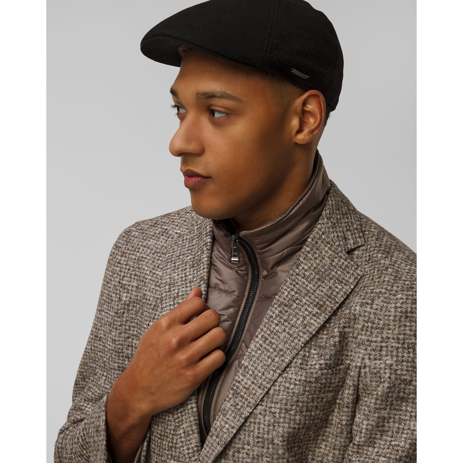 Kaszkiet Z Nausznikami Męski Stetson Texas Wool Cashmere Ef Czarny