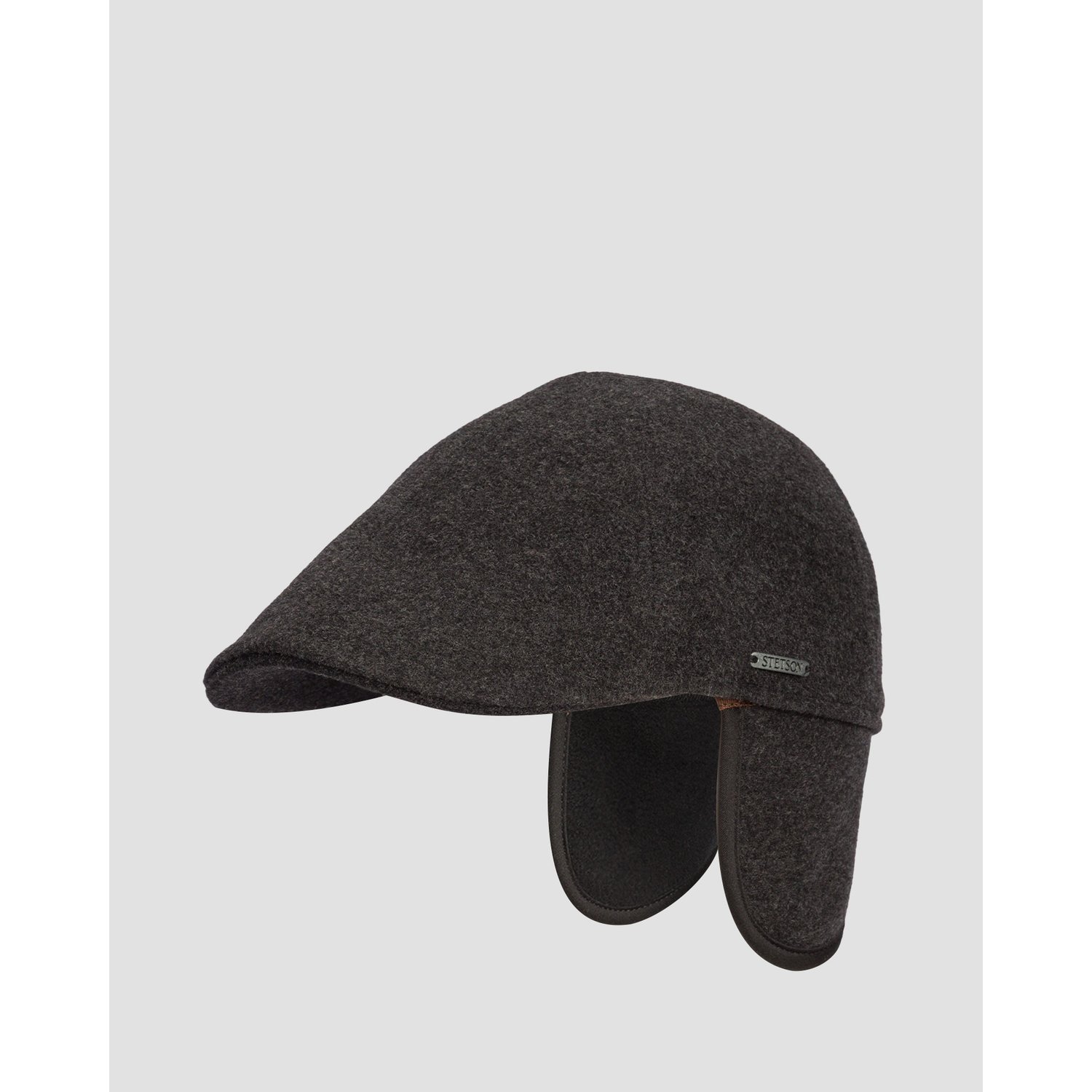 Kaszkiet Z Nausznikami Męski Stetson Texas Wool Cashmere Ef Szary