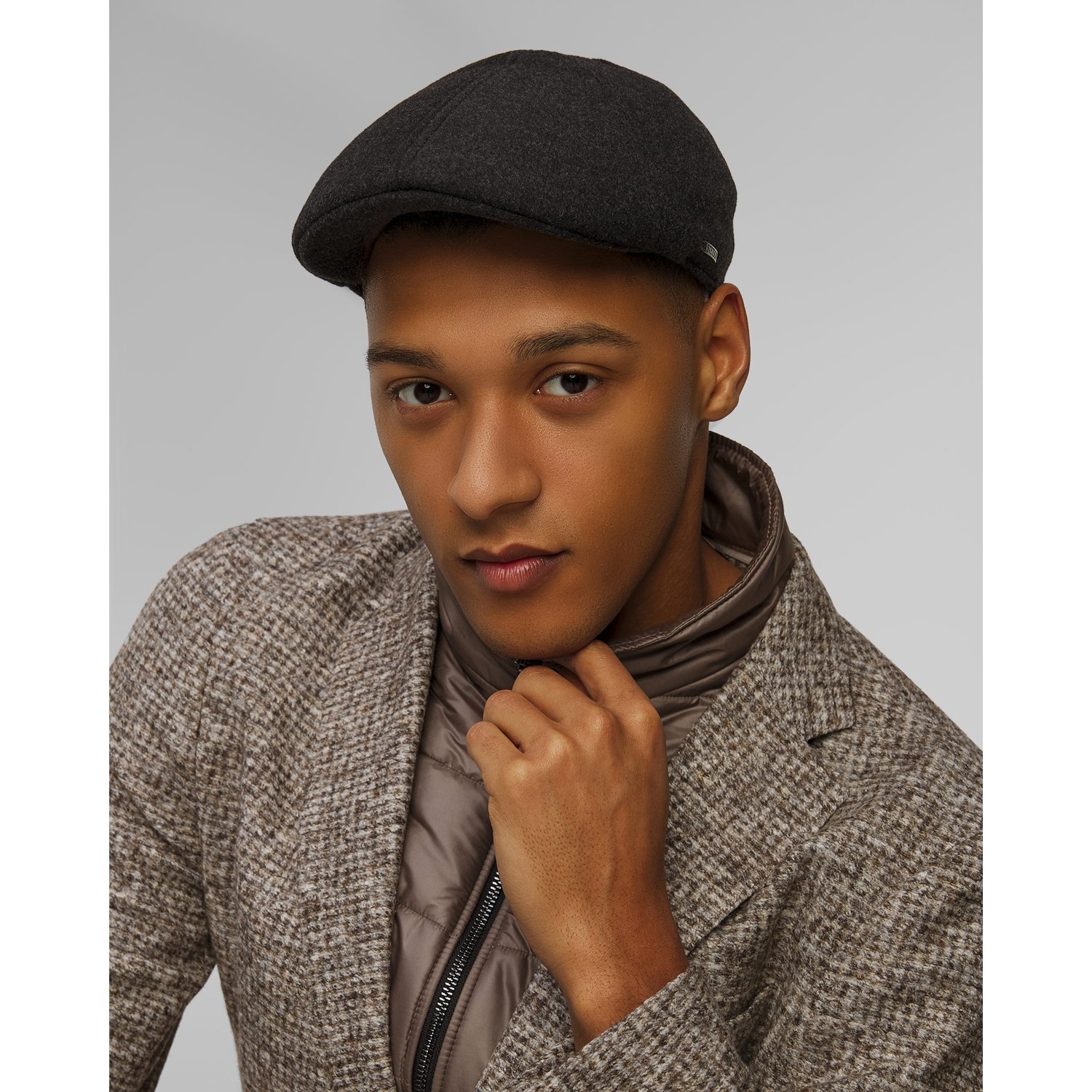 Kaszkiet Z Nausznikami Męski Stetson Texas Wool Cashmere Ef Szary