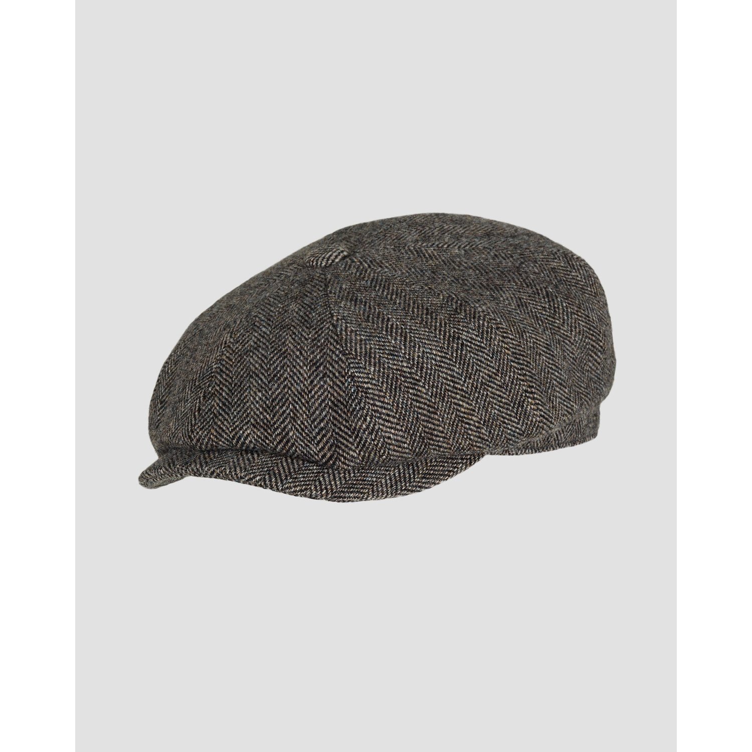 Kaszkiet Wełniany Męski Stetson Hatteras Wool Herringbone Brązowo-szary