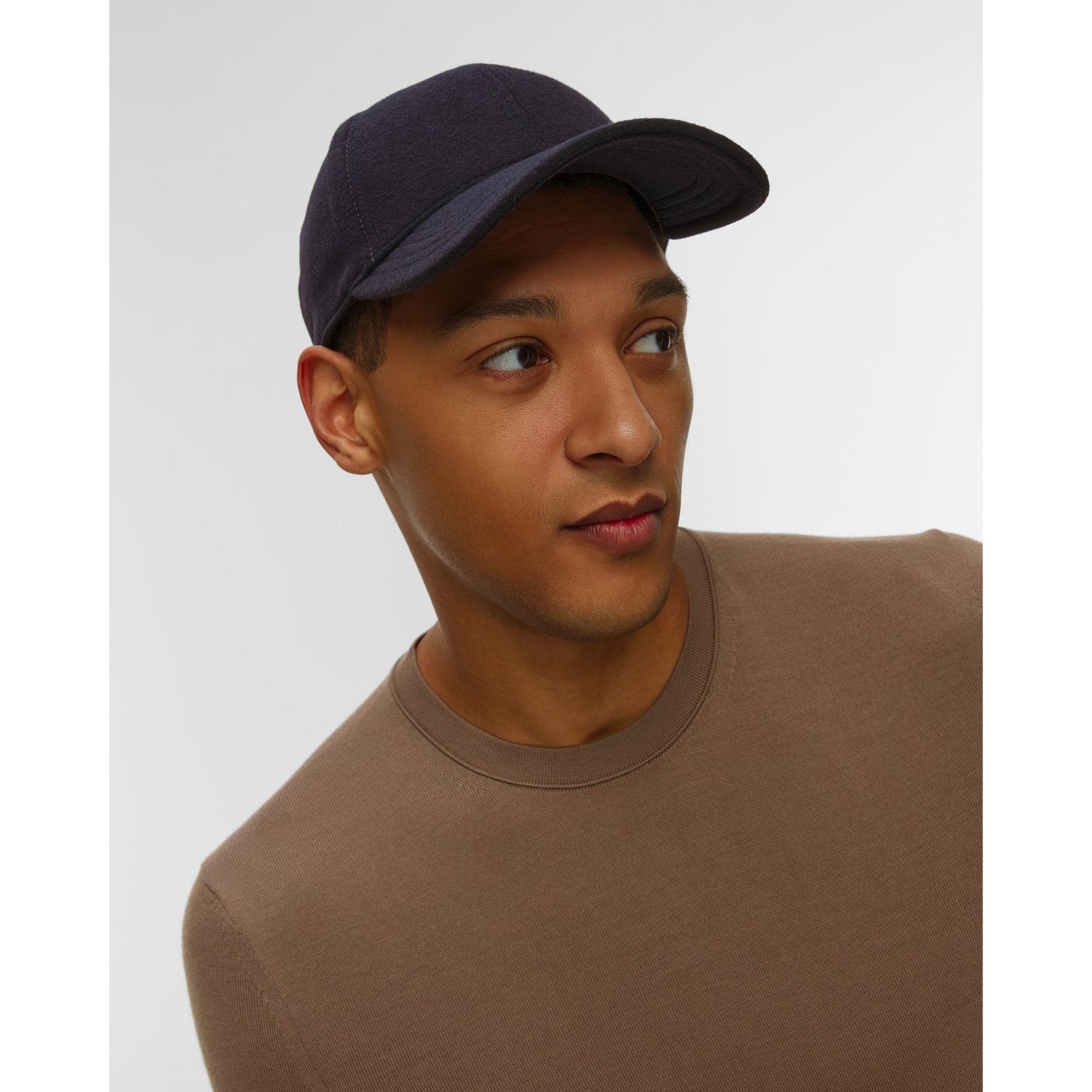 Czapka Z Daszkiem I Klapami Bocznymi Męska Stetson Baseball Cap Wool Cashmere Ef Granatowa