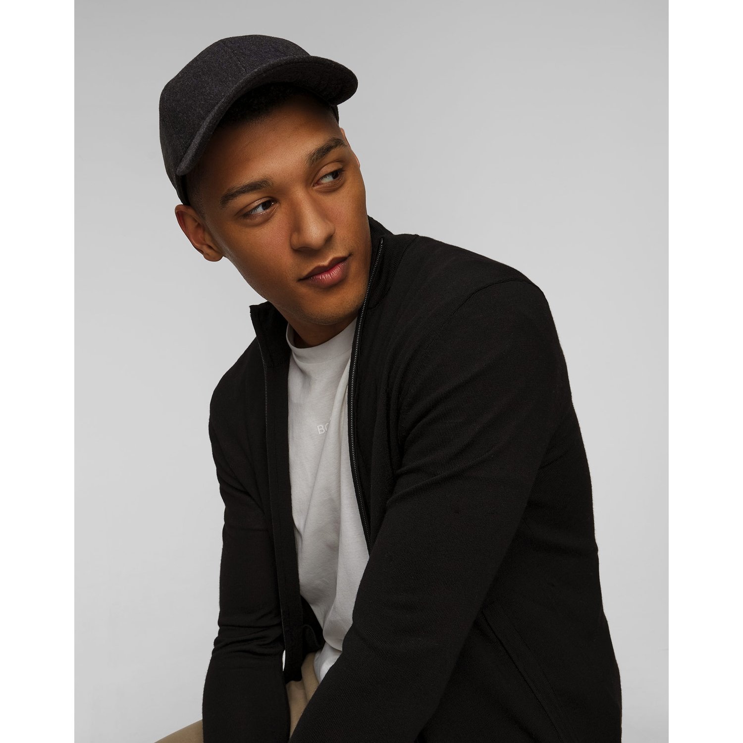 Czapka Z Daszkiem I Klapami Bocznymi Męska Stetson Baseball Cap Wool Cashmere Ef Szara