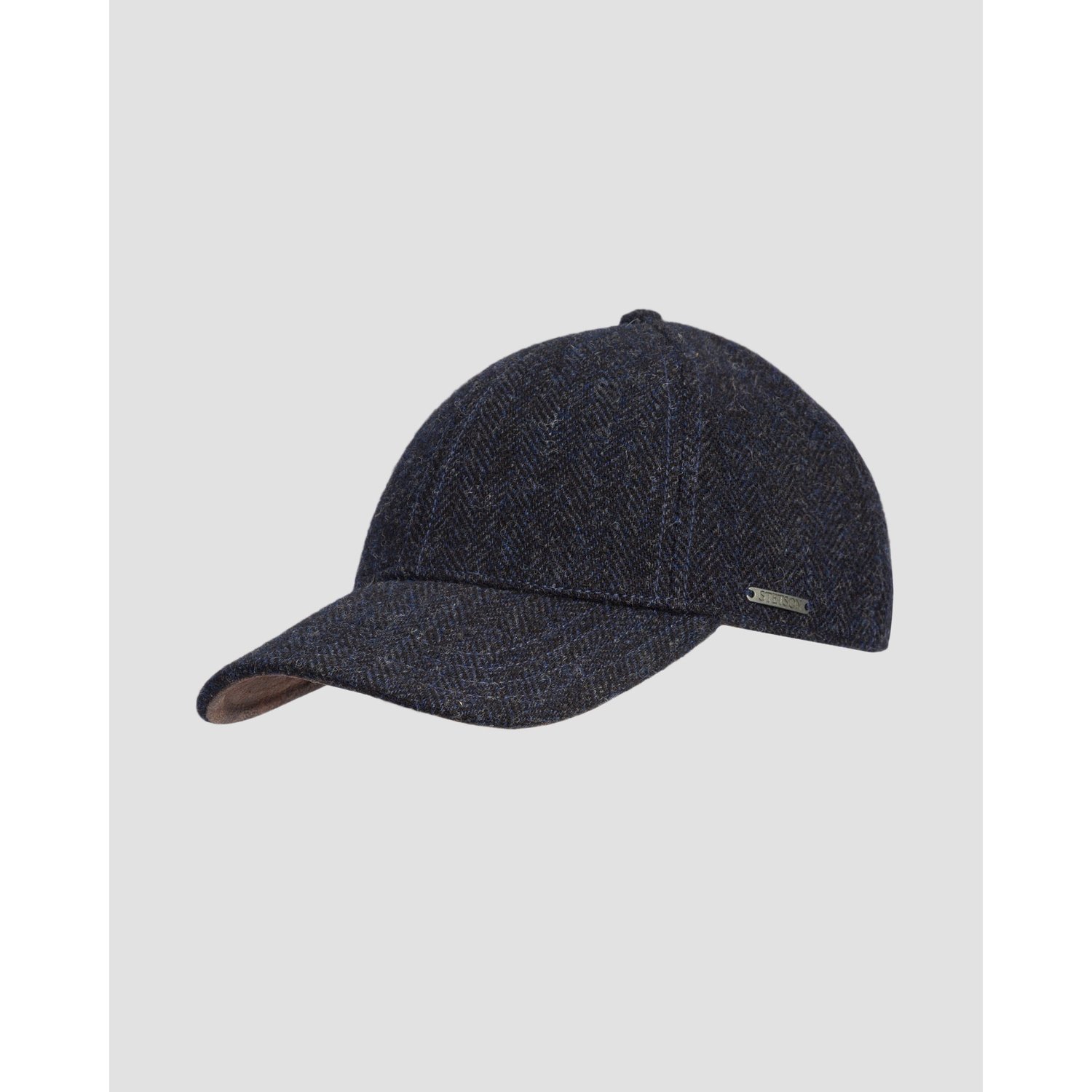 Wełniana Czapka Z Daszkiem Męska Stetson Baseball Cap Wool Herringbone