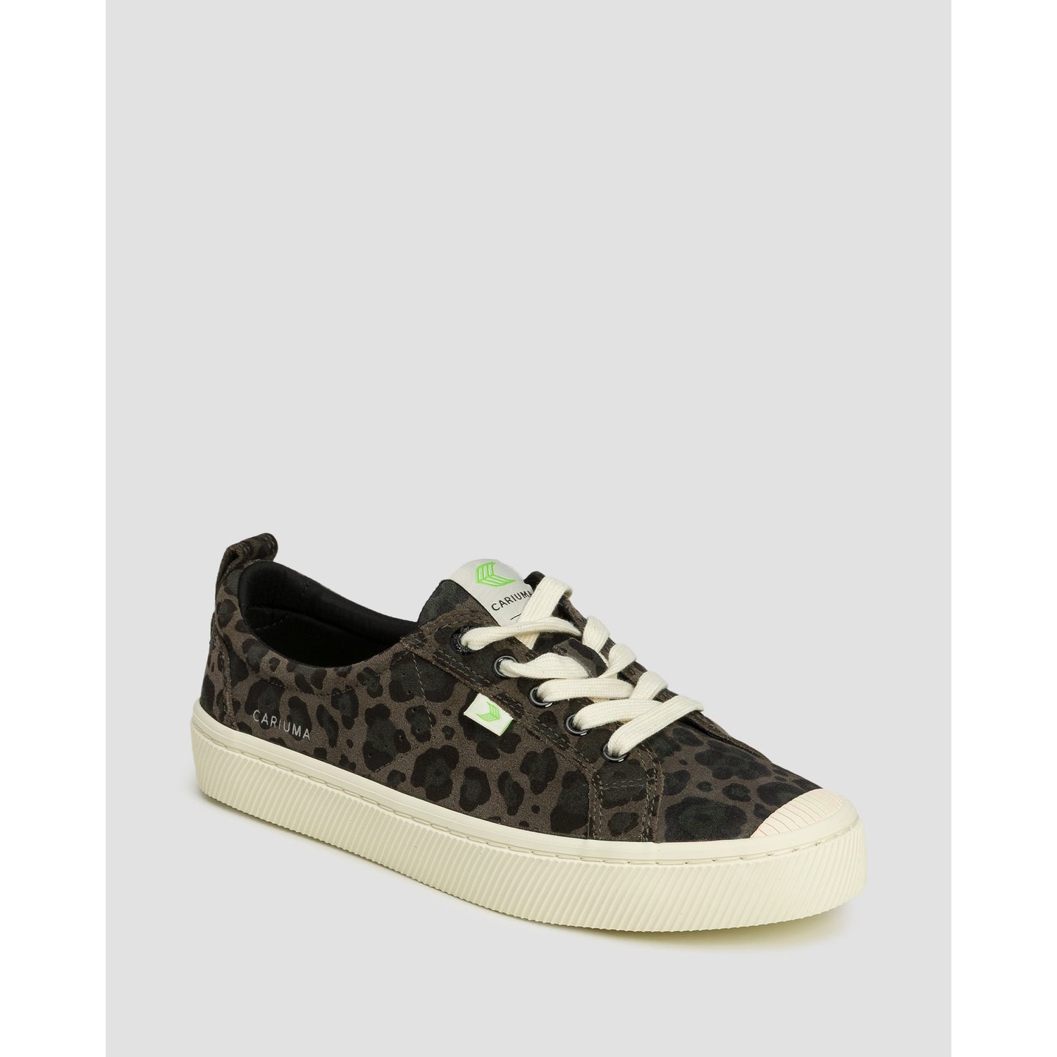 Trampki Ze Skóry Zamszowej Cariuma Oca Suede Black Jaguar Print