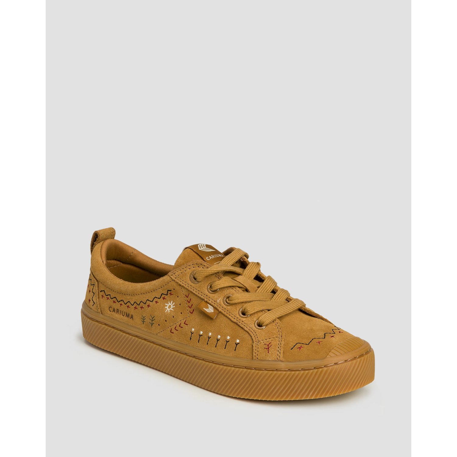 Trampki Skórzane Cariuma Oca Suede Embroidered All Camel