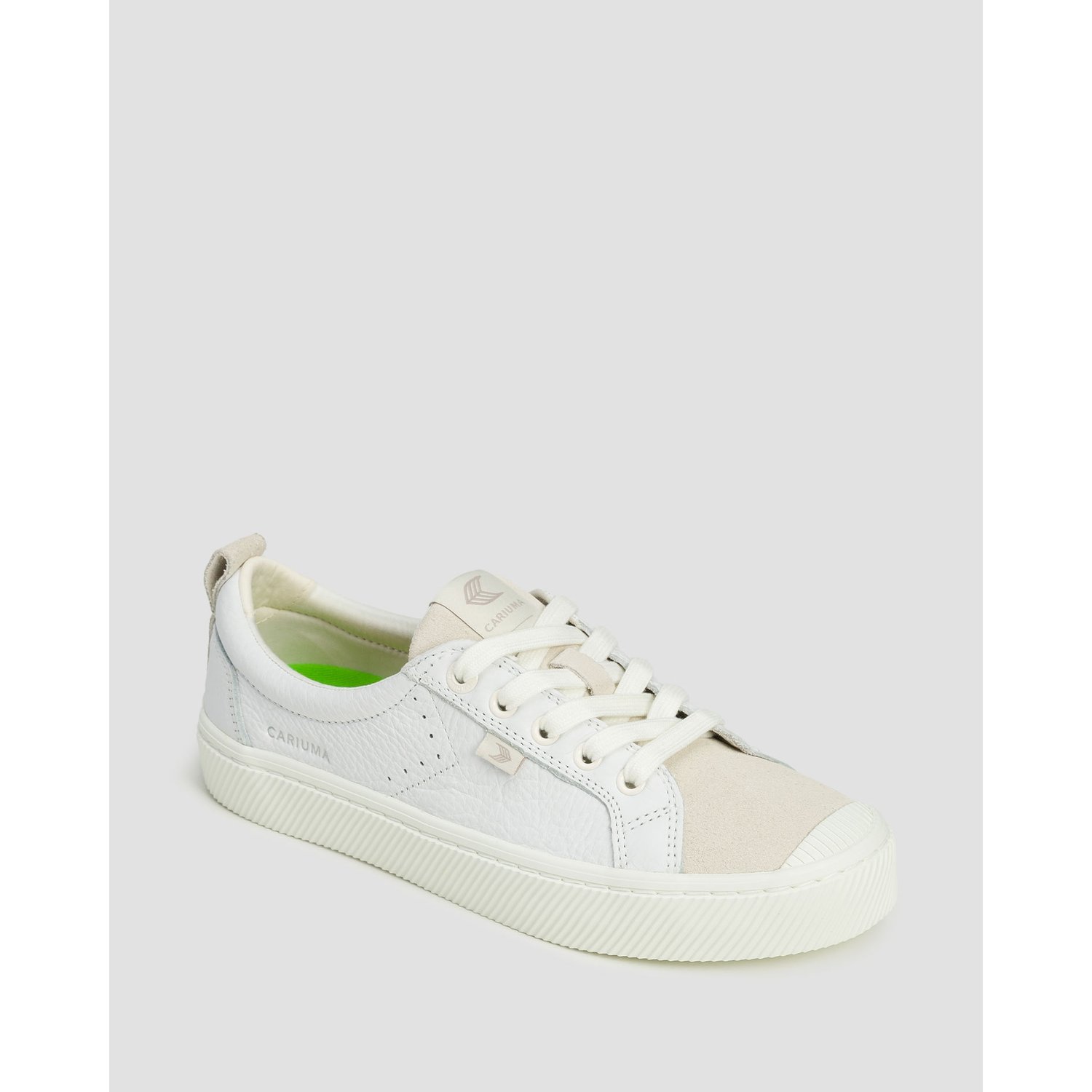 Sneakersy Damskie Cariuma Oca Low White Premium Leather Vintage White Suede