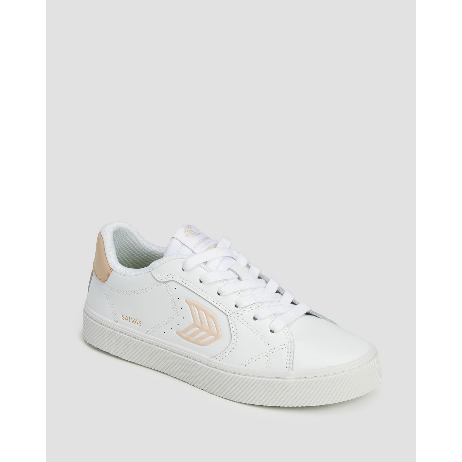 Sneakersy Damskie Cariuma Salvas White Leather Sand Logo