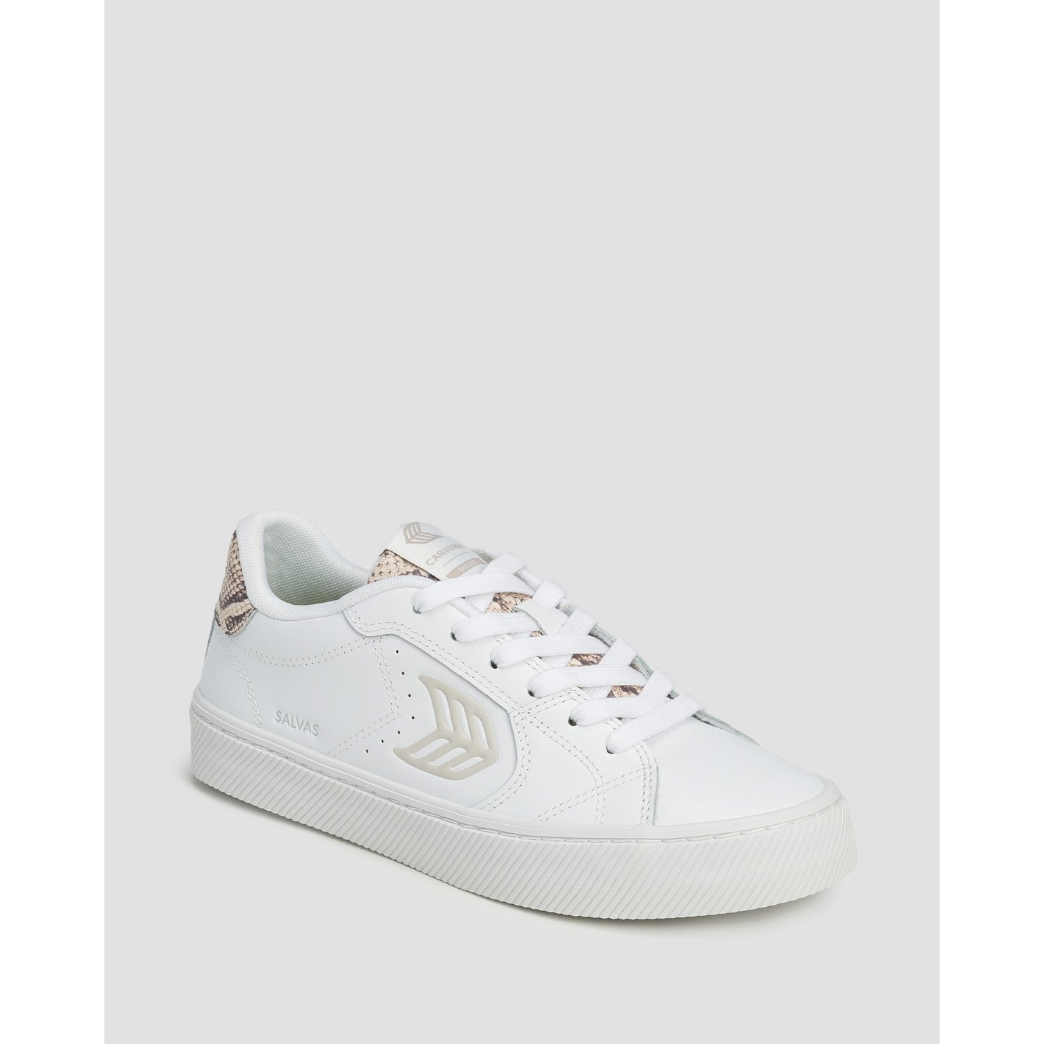 Sneakersy Damskie Skórzane Cariuma Salvas White Leather Snake Skin