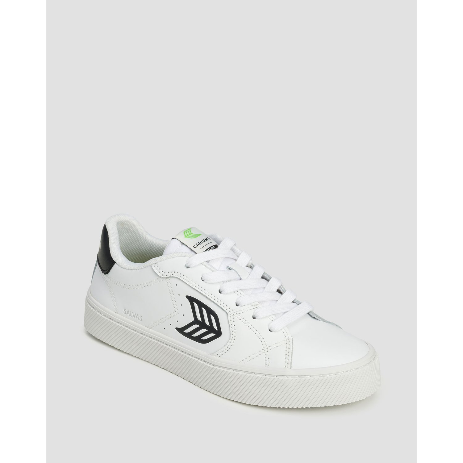 Sneakersy Męskie Cariuma Salvas White Leather Black Logo