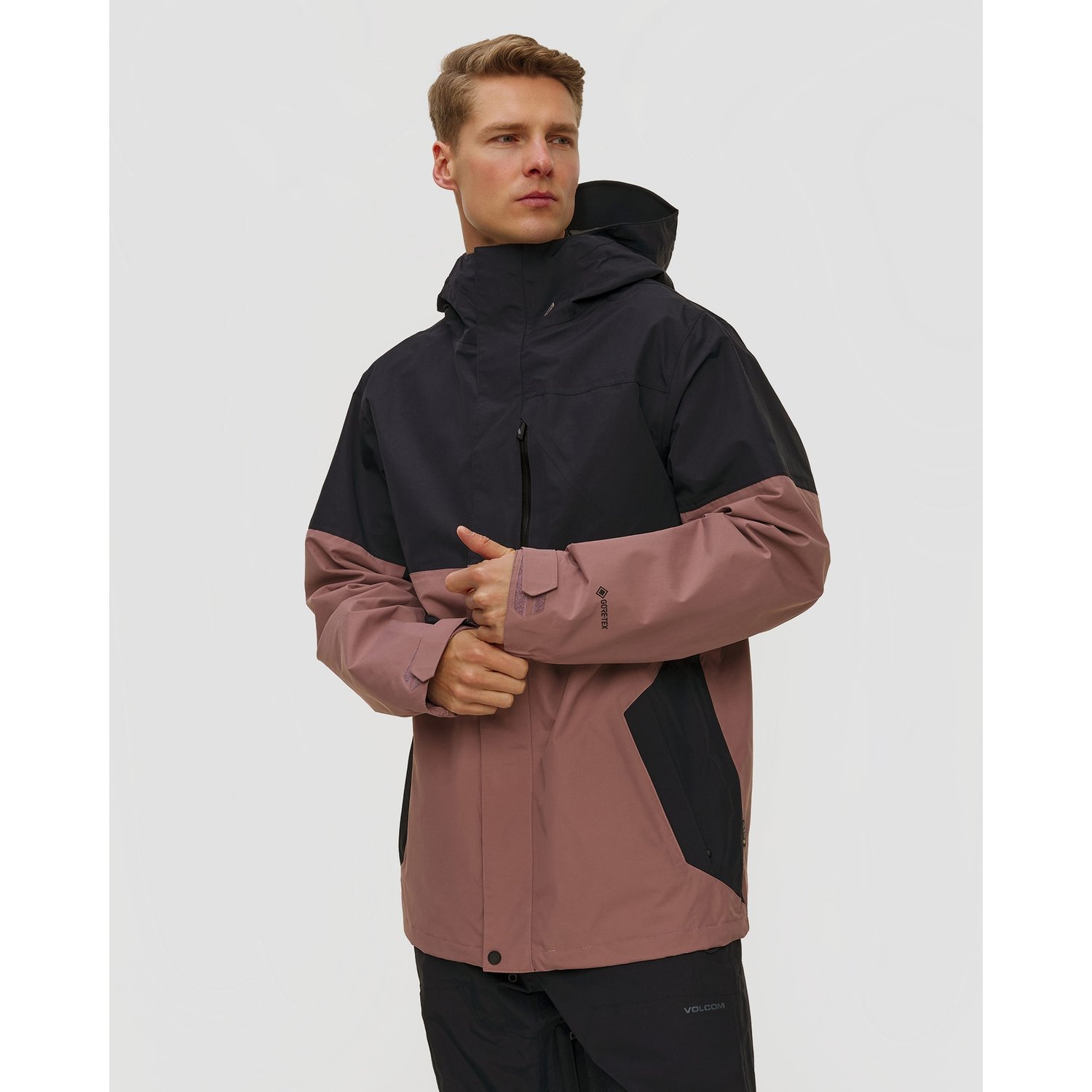 Kurtka Snowboardowa Męska Volcom L Gore-tex Jacket Czarno-fioletowa