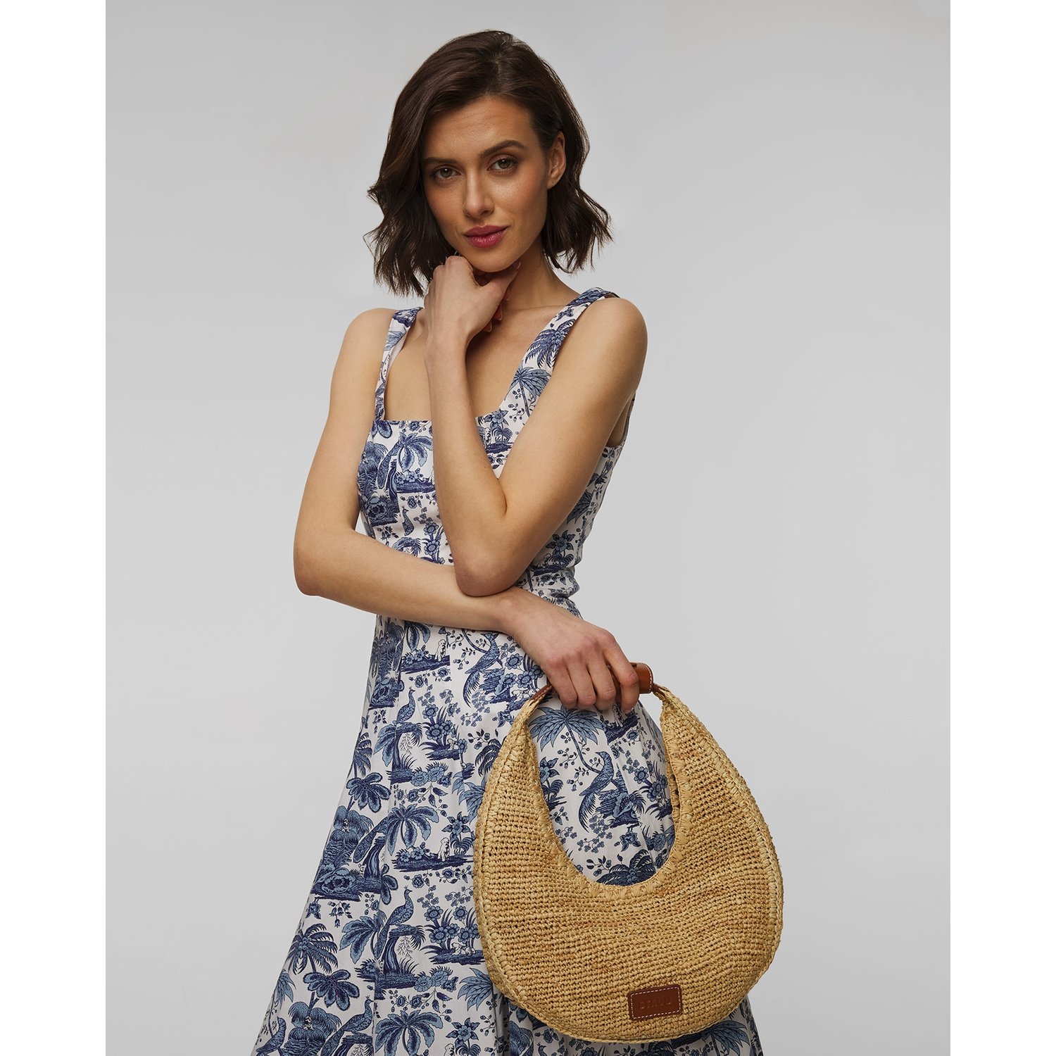 Koszyk Staud Moon Raffia Tote
