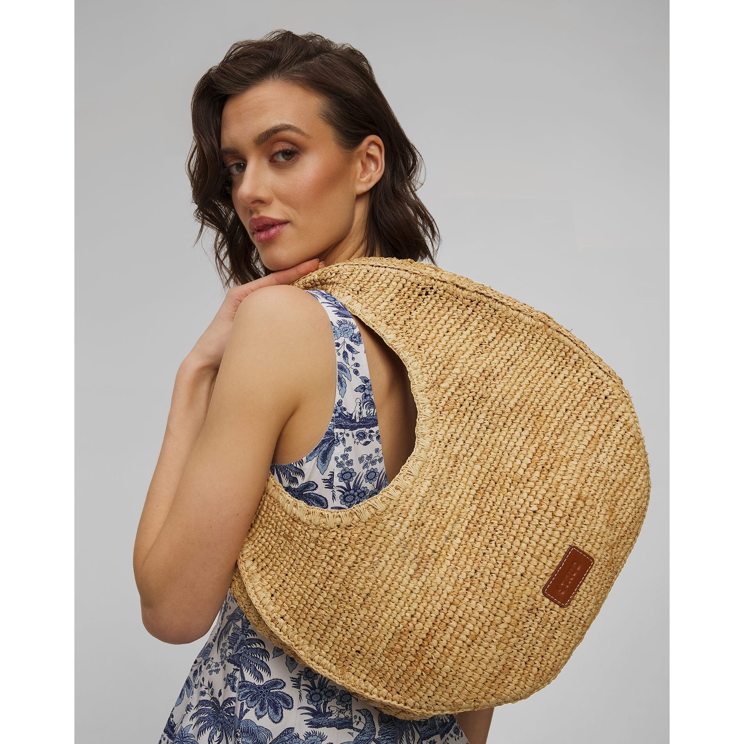 Koszyk Staud Large Raffia Moon