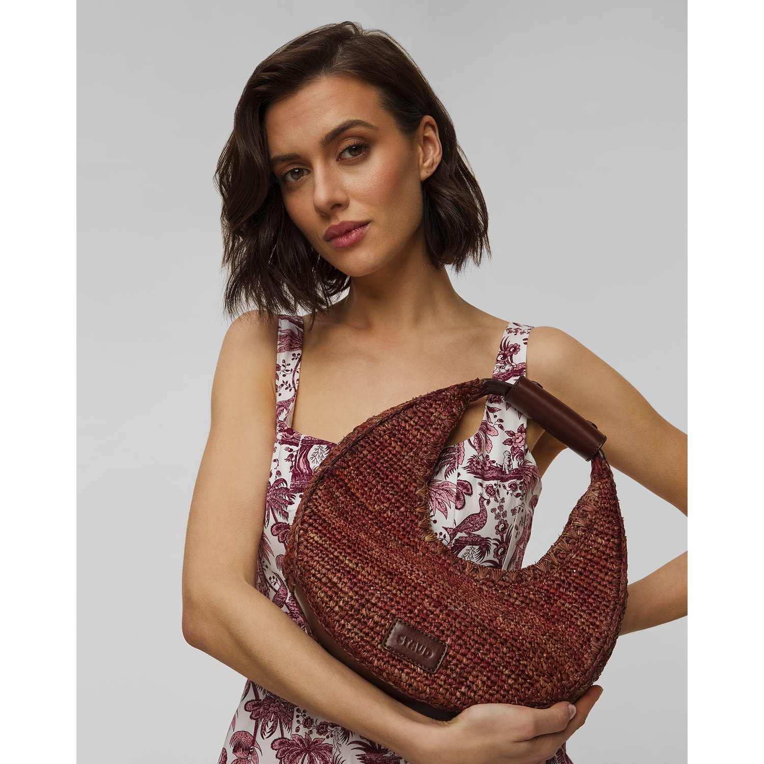 Koszyk Staud Moon Raffia Tote