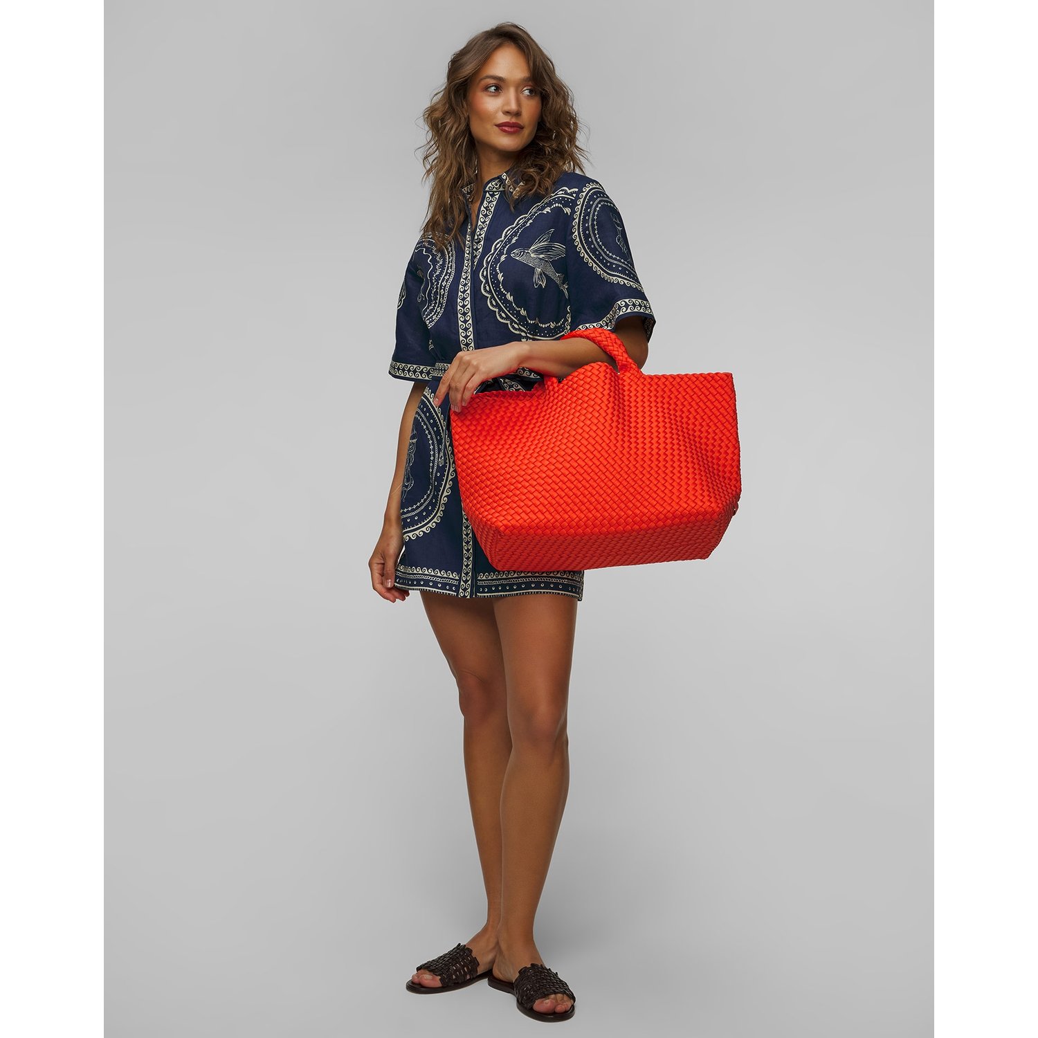 Ręcznie Pleciona Torebka Damska Naghedi St Barths Large Tote